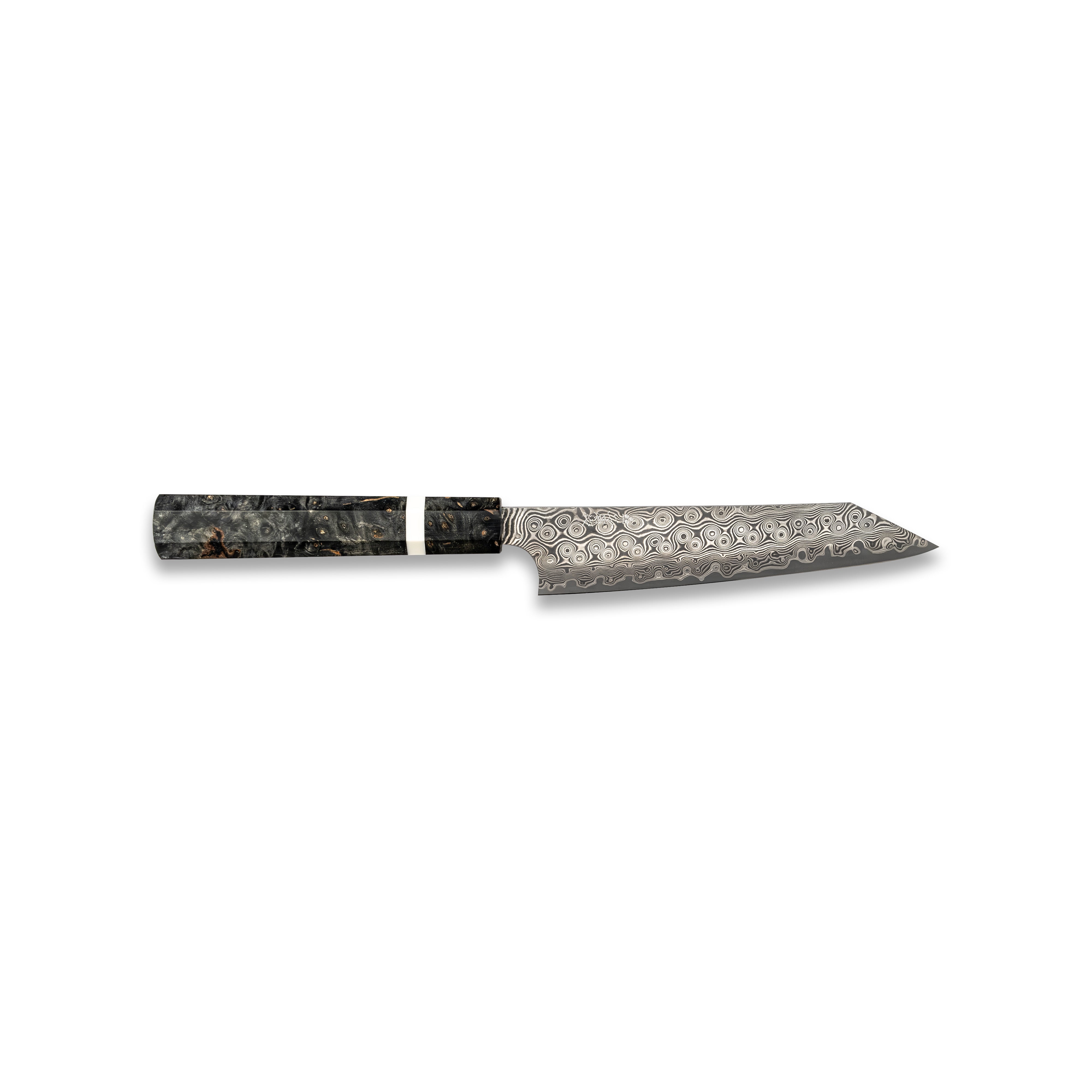 Nigara Hamono Damascus Anmon Kiritsuke Petty 145 mm