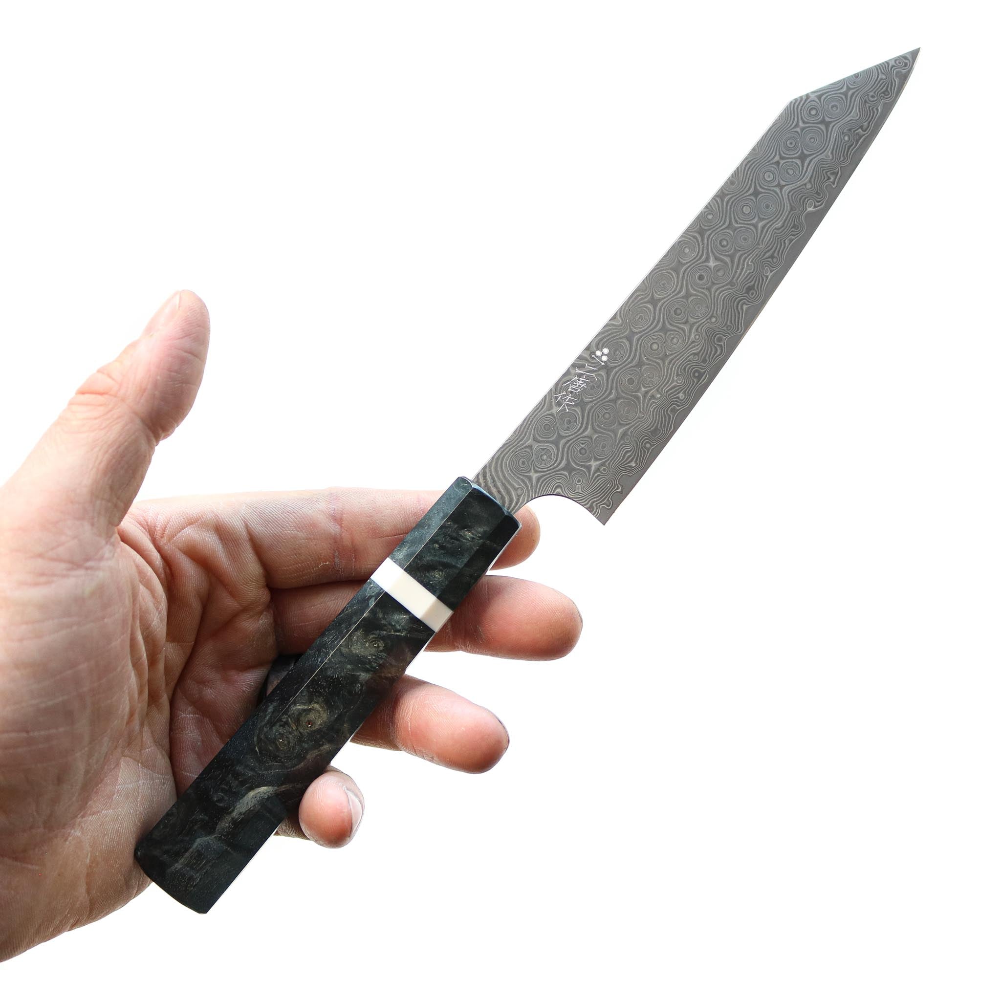 Nigara Hamono Damascus Anmon Kiritsuke Petty 145 mm