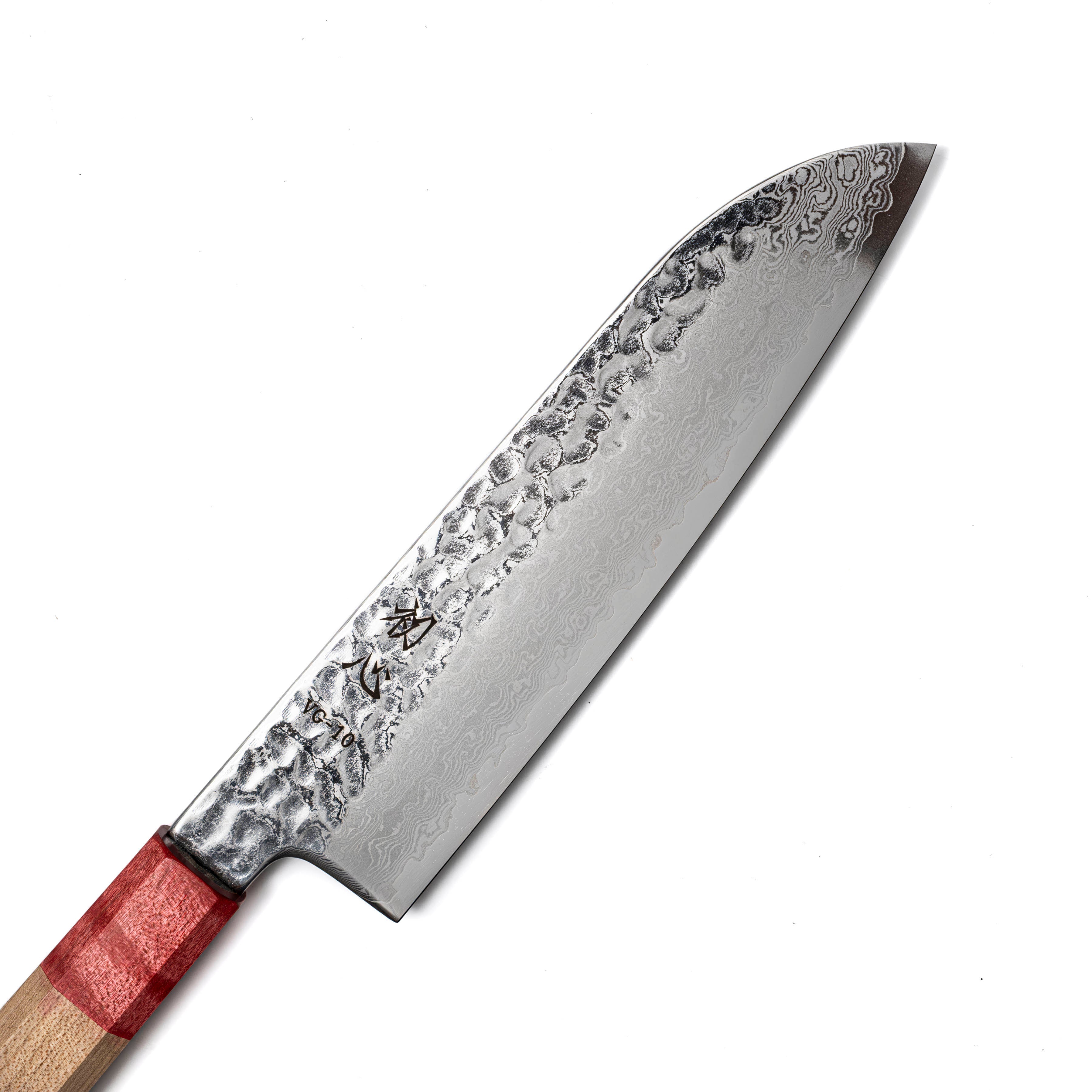 Hatsukokoro Hayabusa Damascus Santoku 180 mm