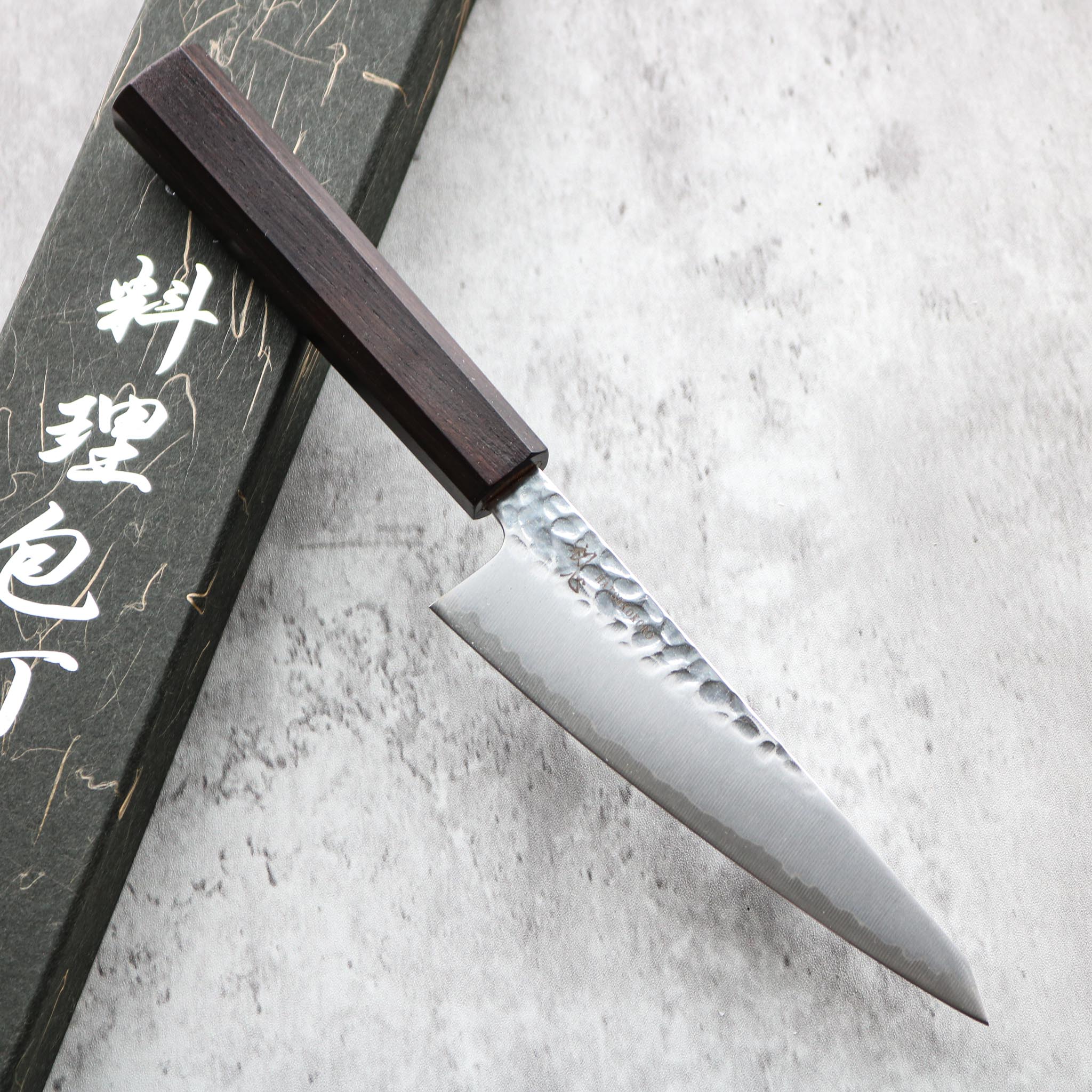 Hatsukokoro Tsuchime Ginsan Honesuki 150mm (Ebony)