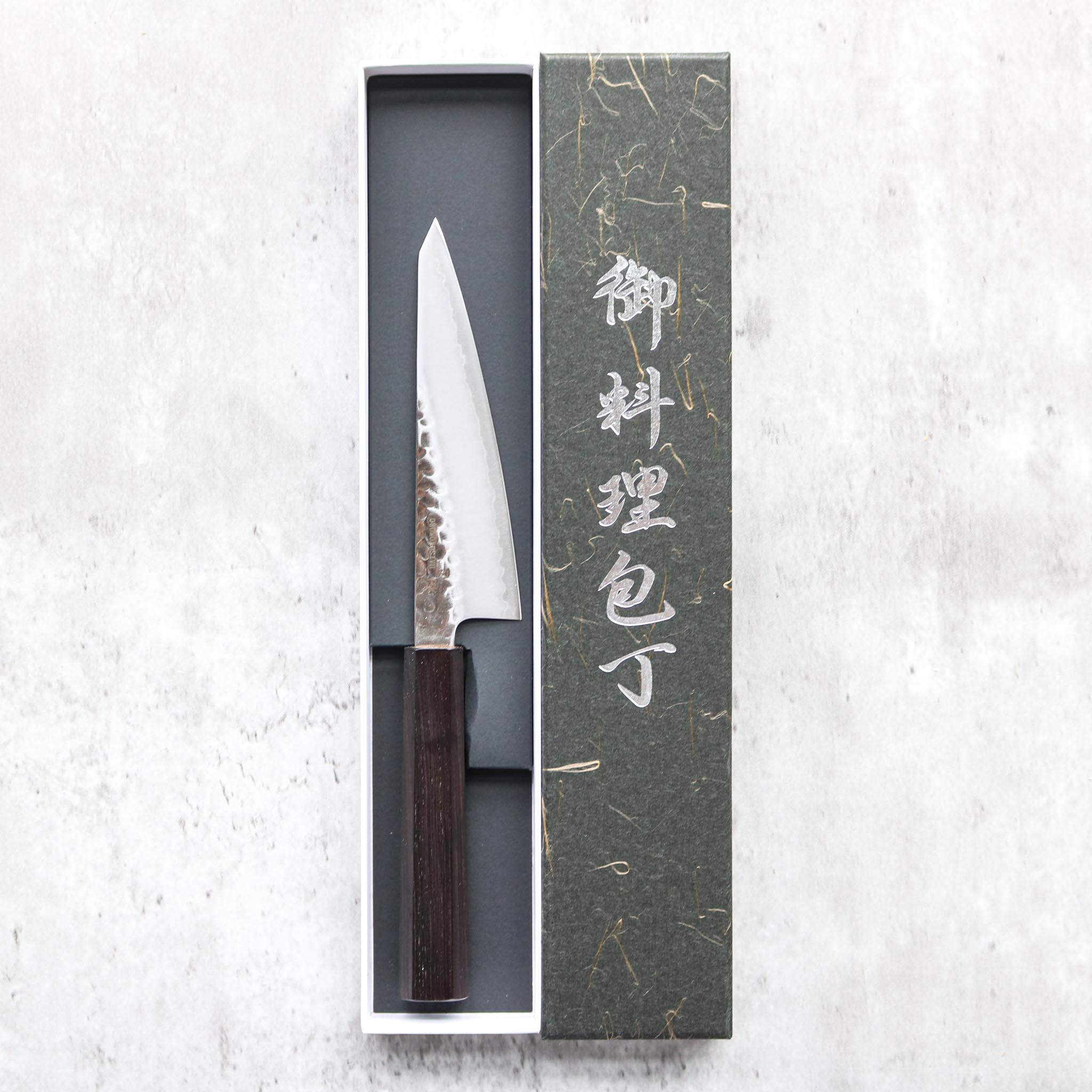 Hatsukokoro Tsuchime Ginsan Honesuki 150mm (Ebony)