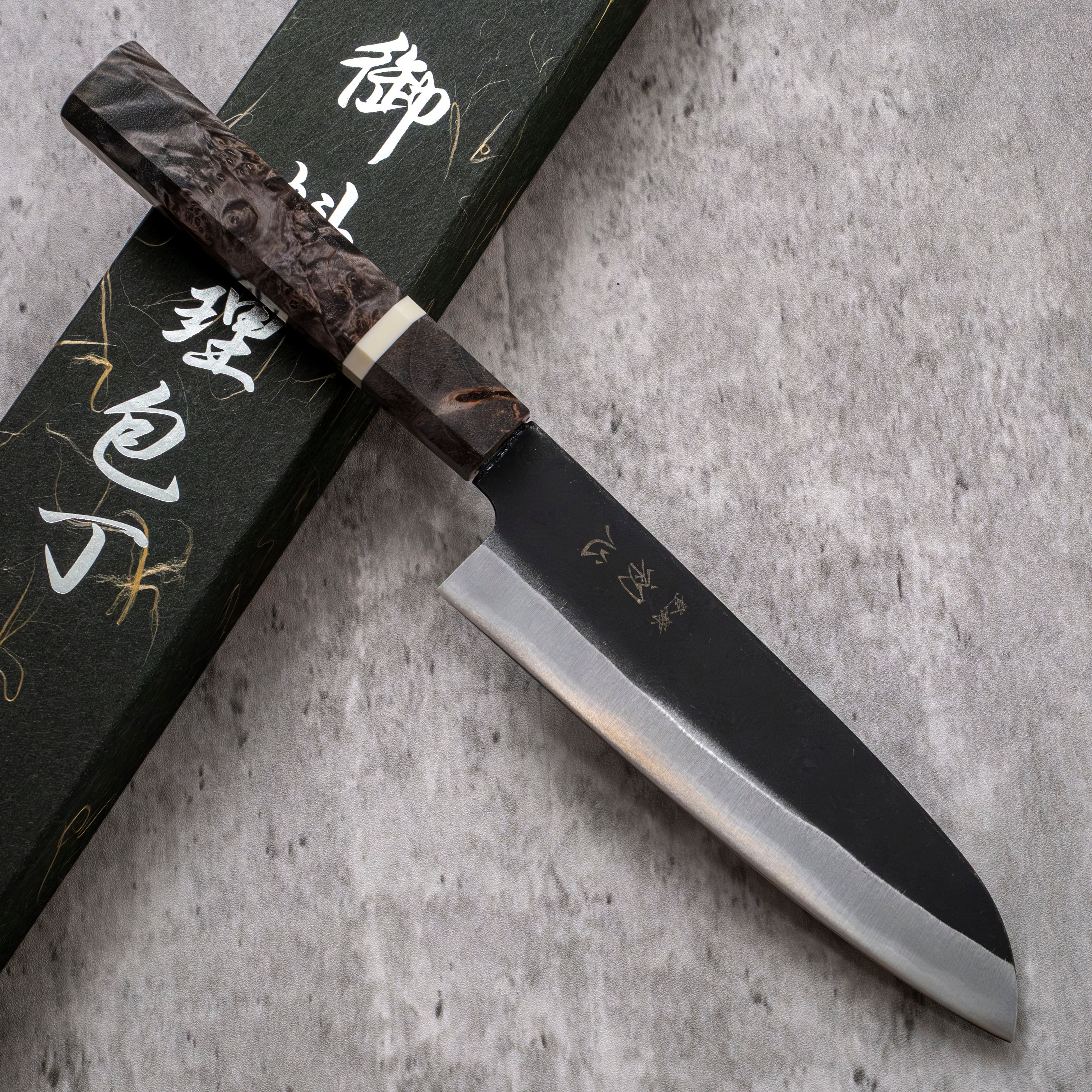 Hatsukokoro Kurouchi Santoku 165 mm (Stabilized Birch)