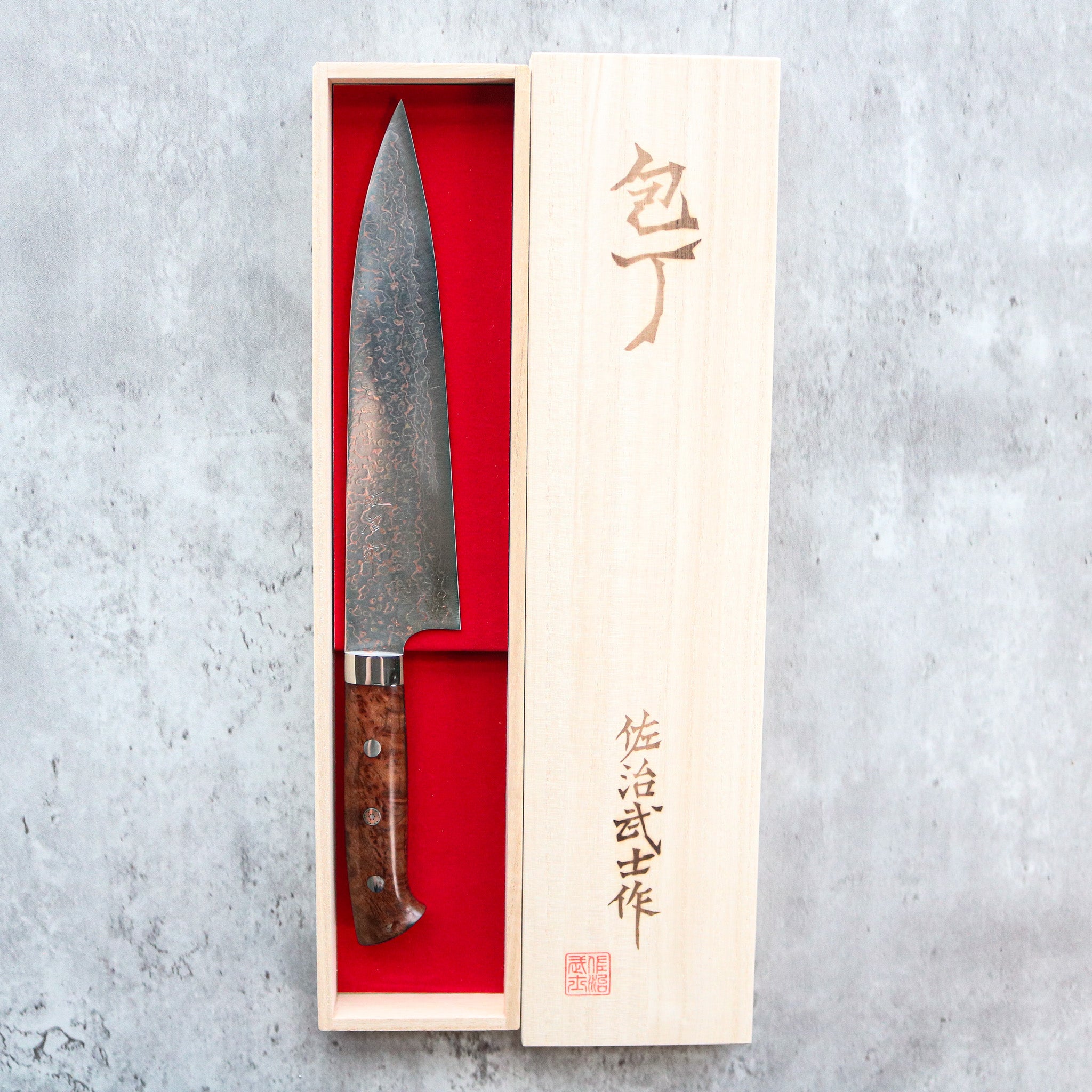 Takeshi Saji Rainbow Damascus Gyuto 210 mm