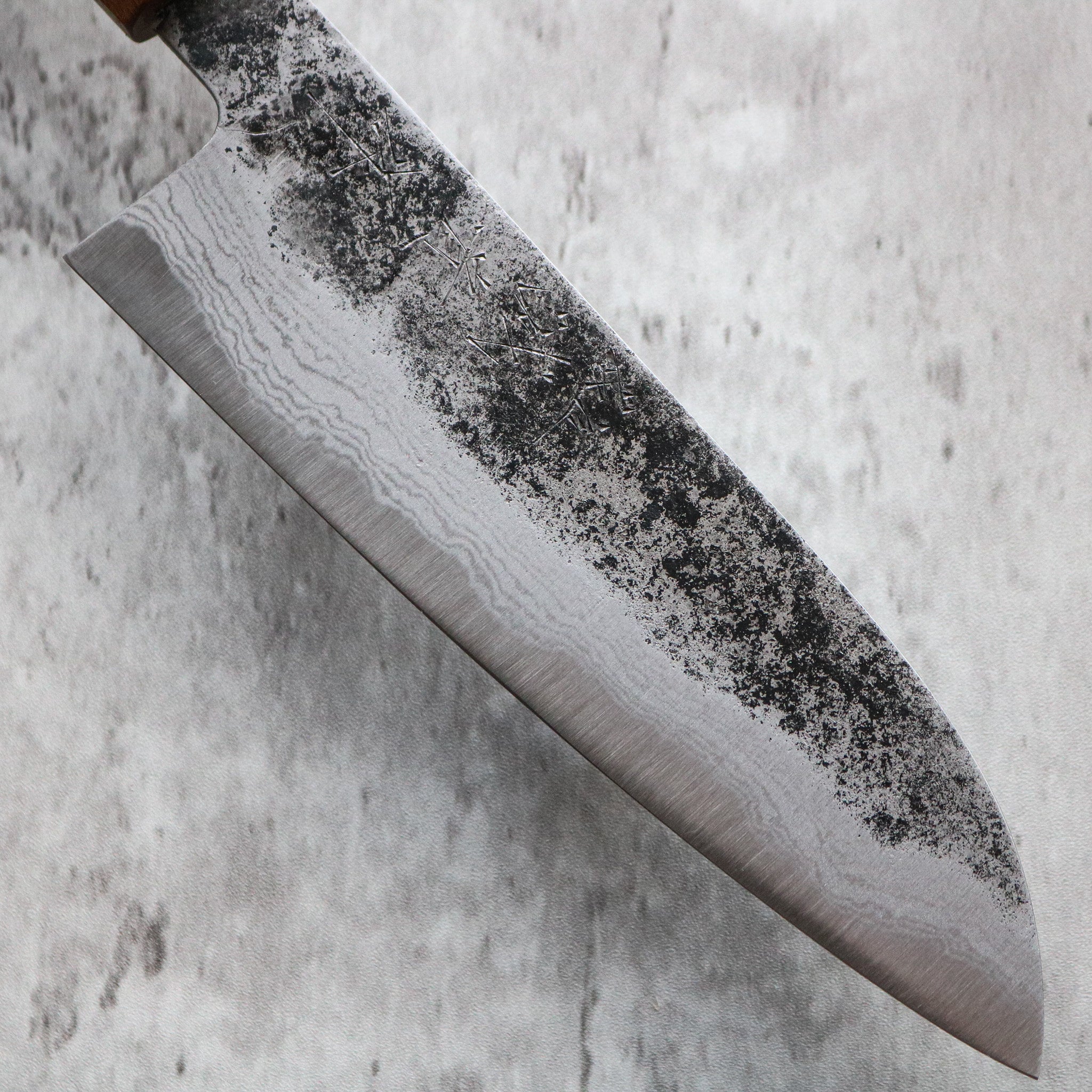 Shigeki Tanaka Kurouchi Damascus Santoku 165 mm