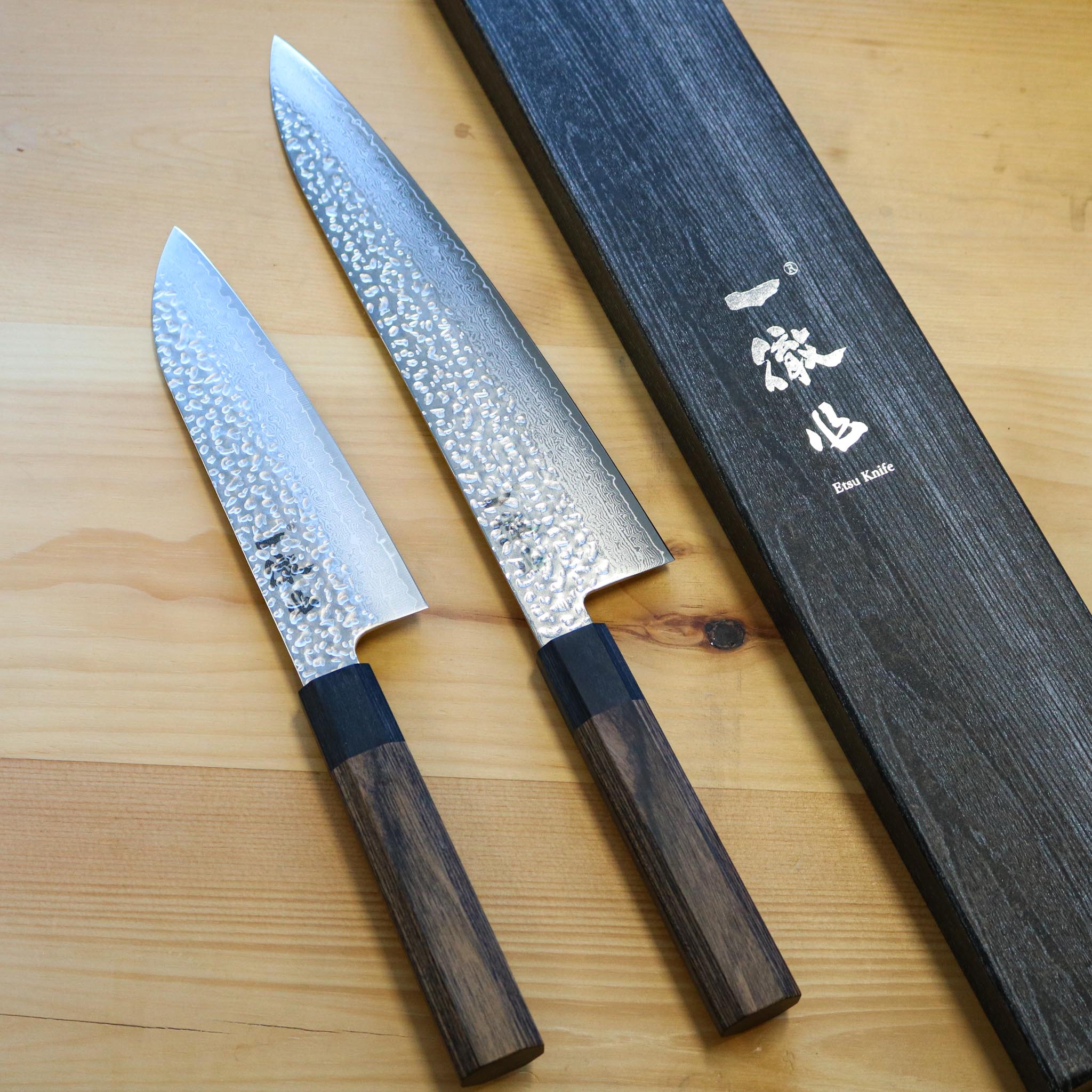 Ittetsu Tafu Gyuto 240 mm + Santoku 165 mm