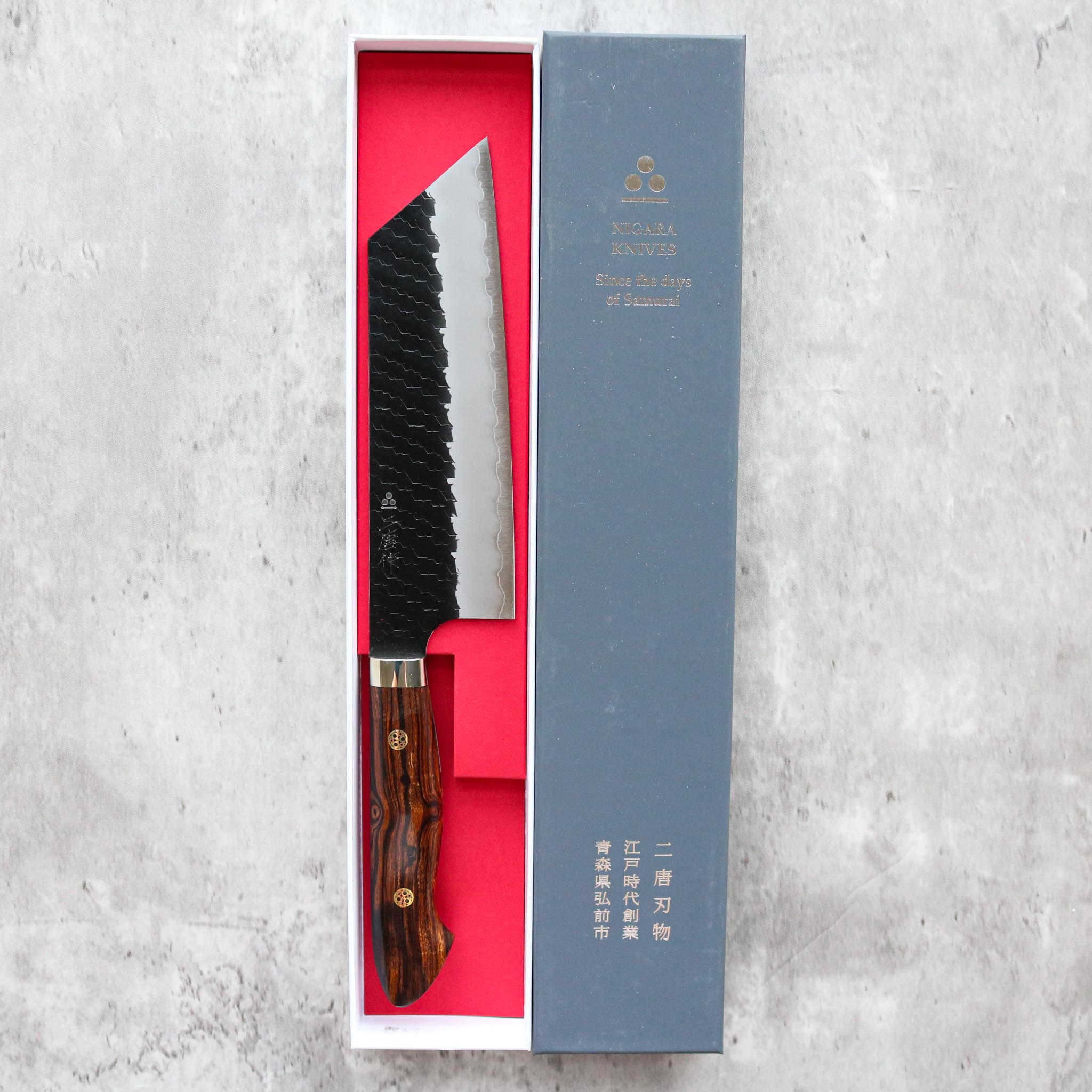 Nigara Hamono SG2 Kurouchi Flat Bunka 165 mm Ironwood