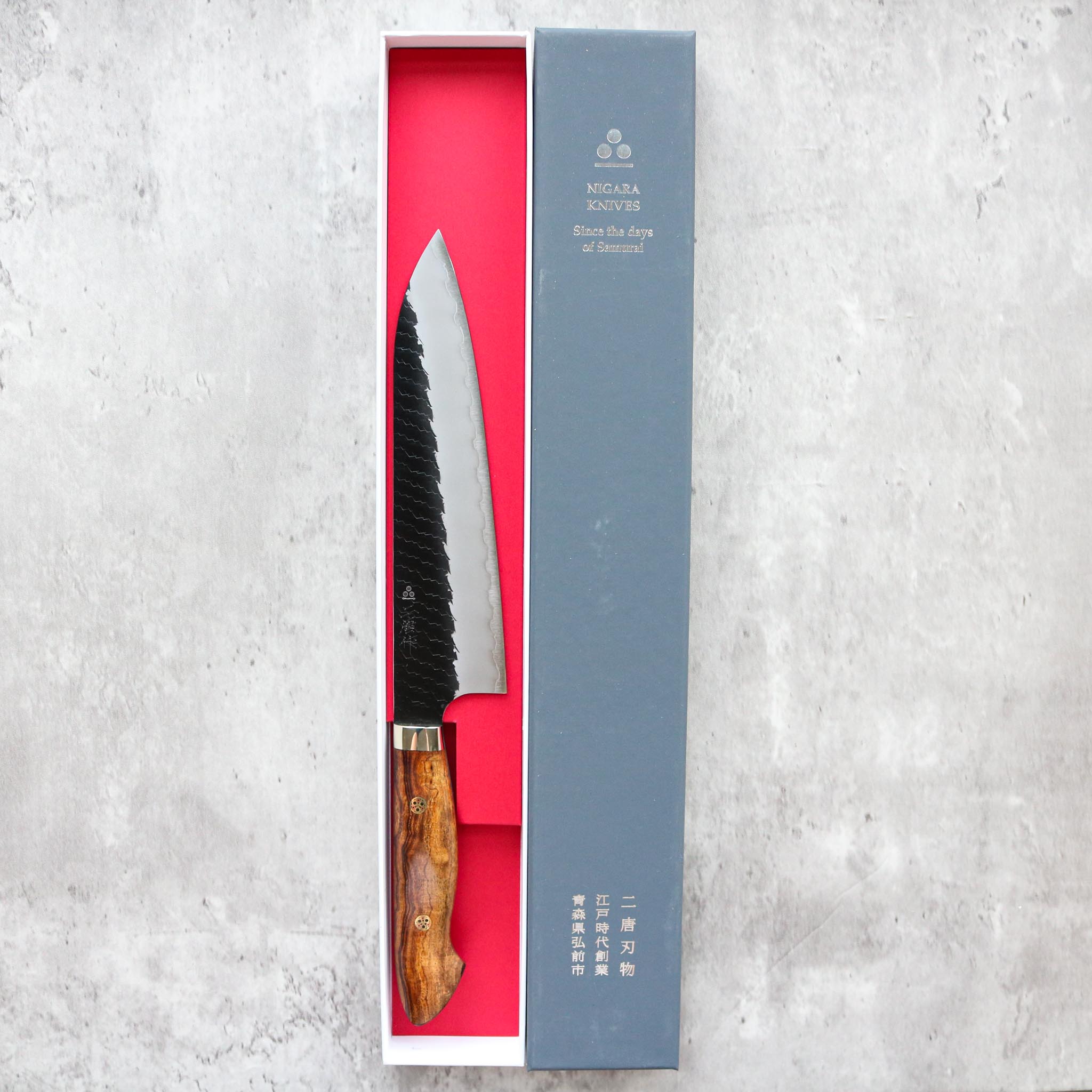 Nigara Hamono SG2 Kurouchi Gyuto 210 mm Ironwood
