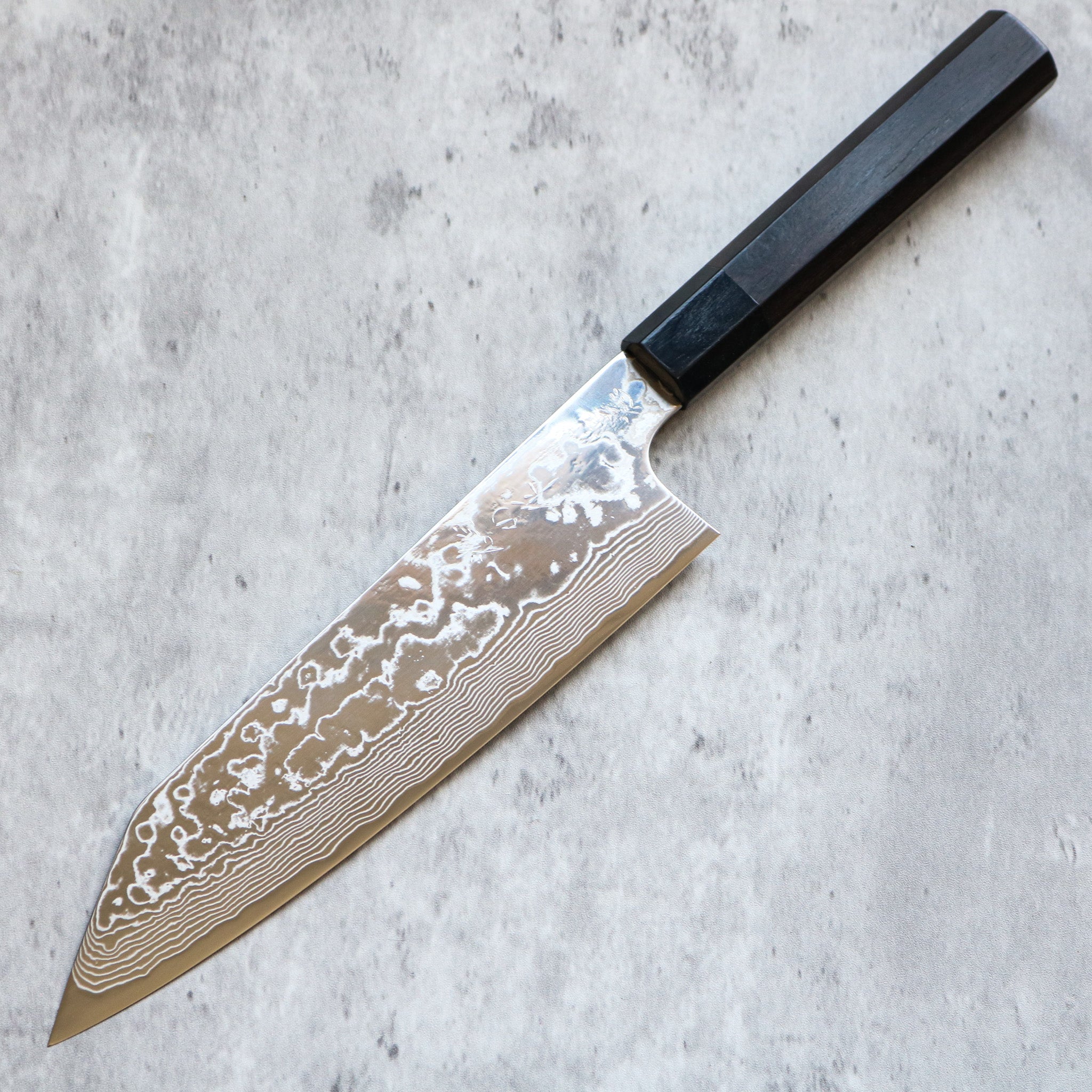 Kenshiro Hatono STRIX Damascus Kiritsuke Gyuto 215 mm