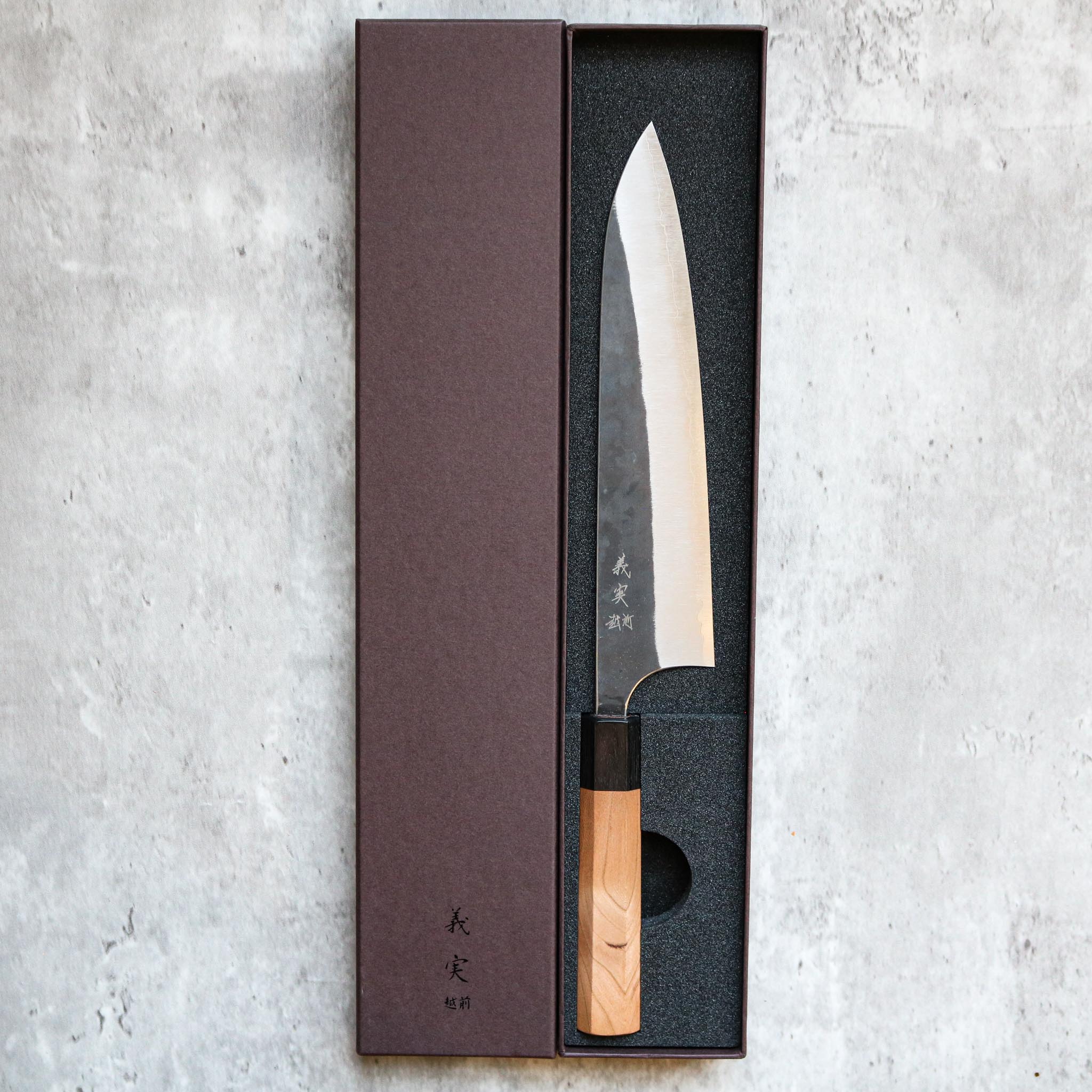 Yoshimi Kato AS Kurouchi Gyuto 210 mm Oak