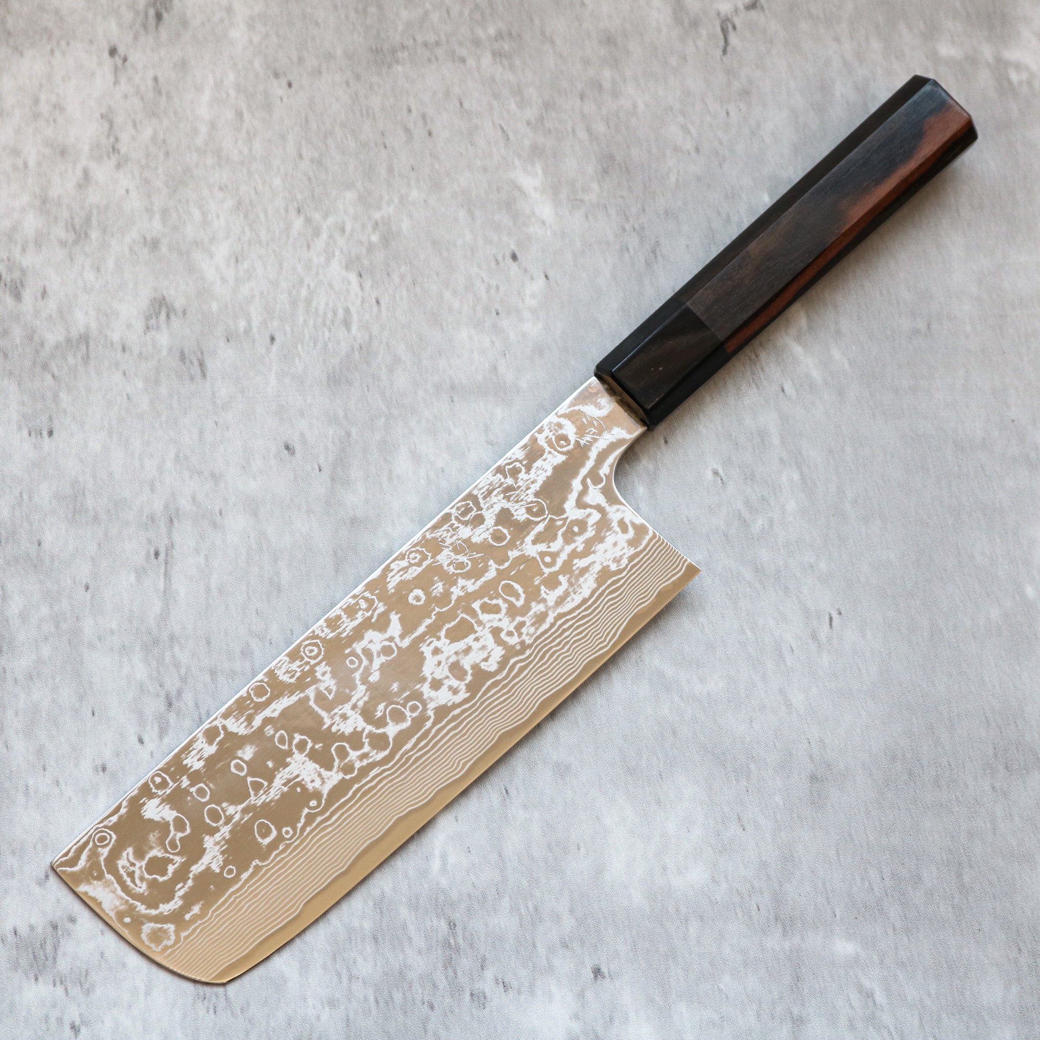 Kenshiro Hatono STRIX Damascus Tall Nakiri 170 mm