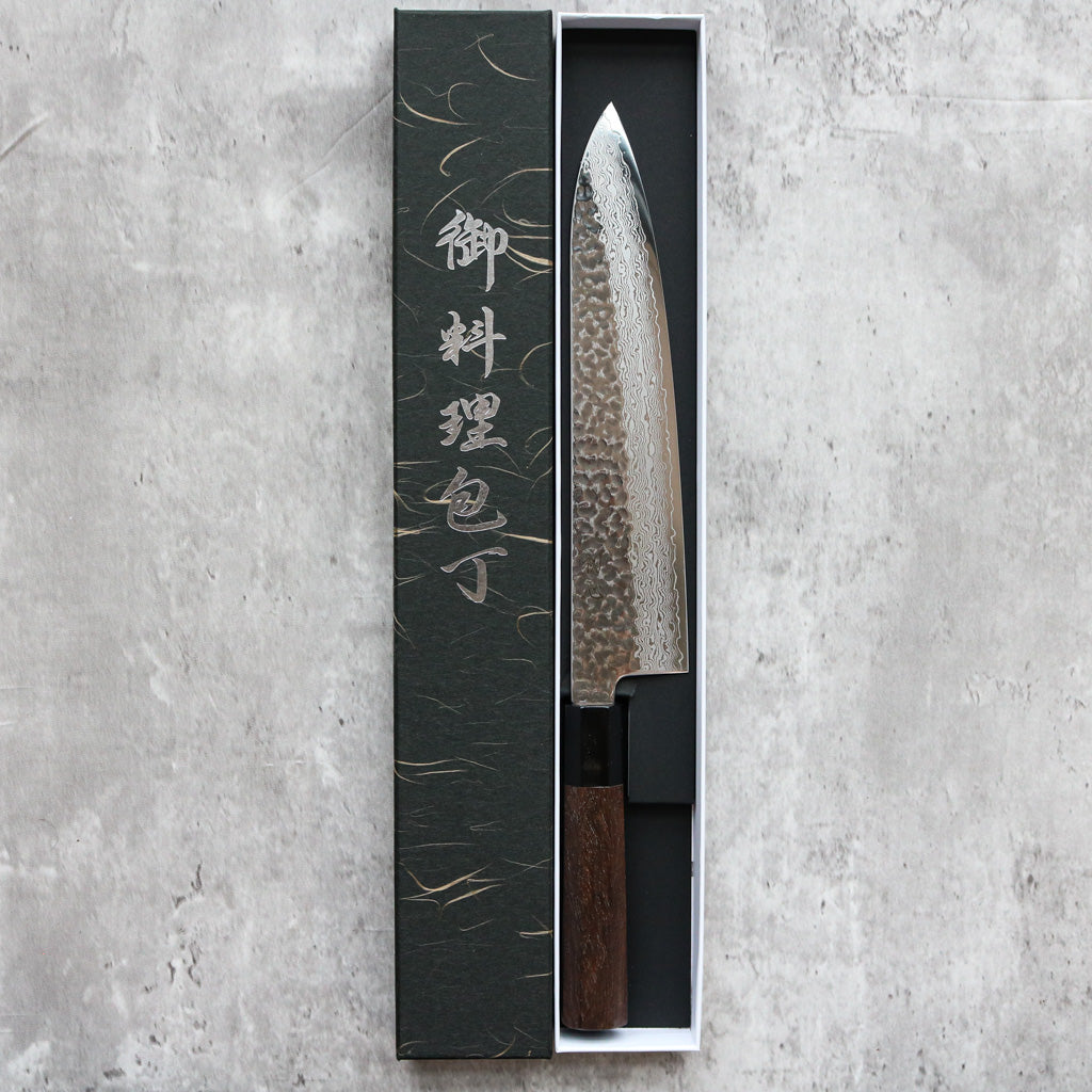 Hatsukokoro Hayabusa Damascus Gyuto 240 mm