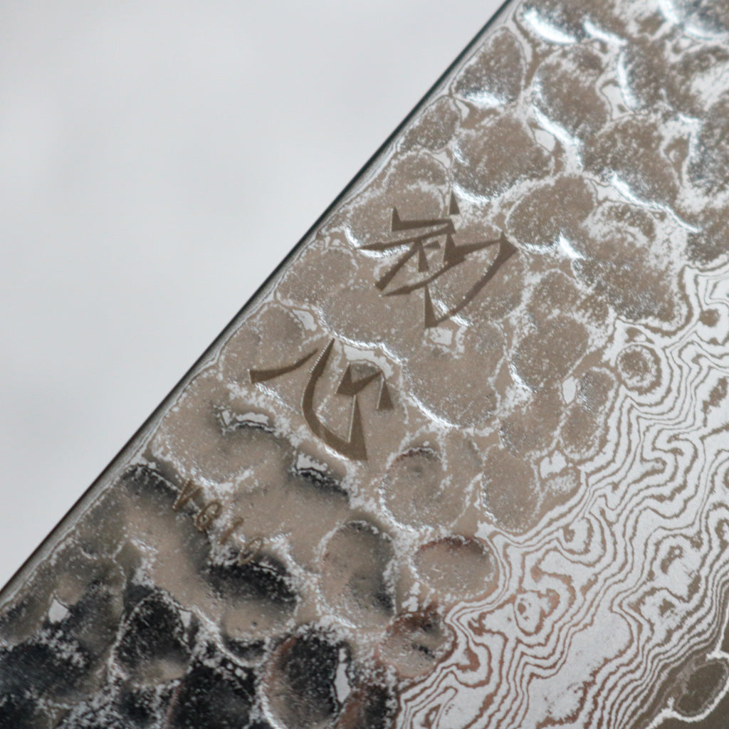 Hatsukokoro Hayabusa Damascus Santoku 180 mm