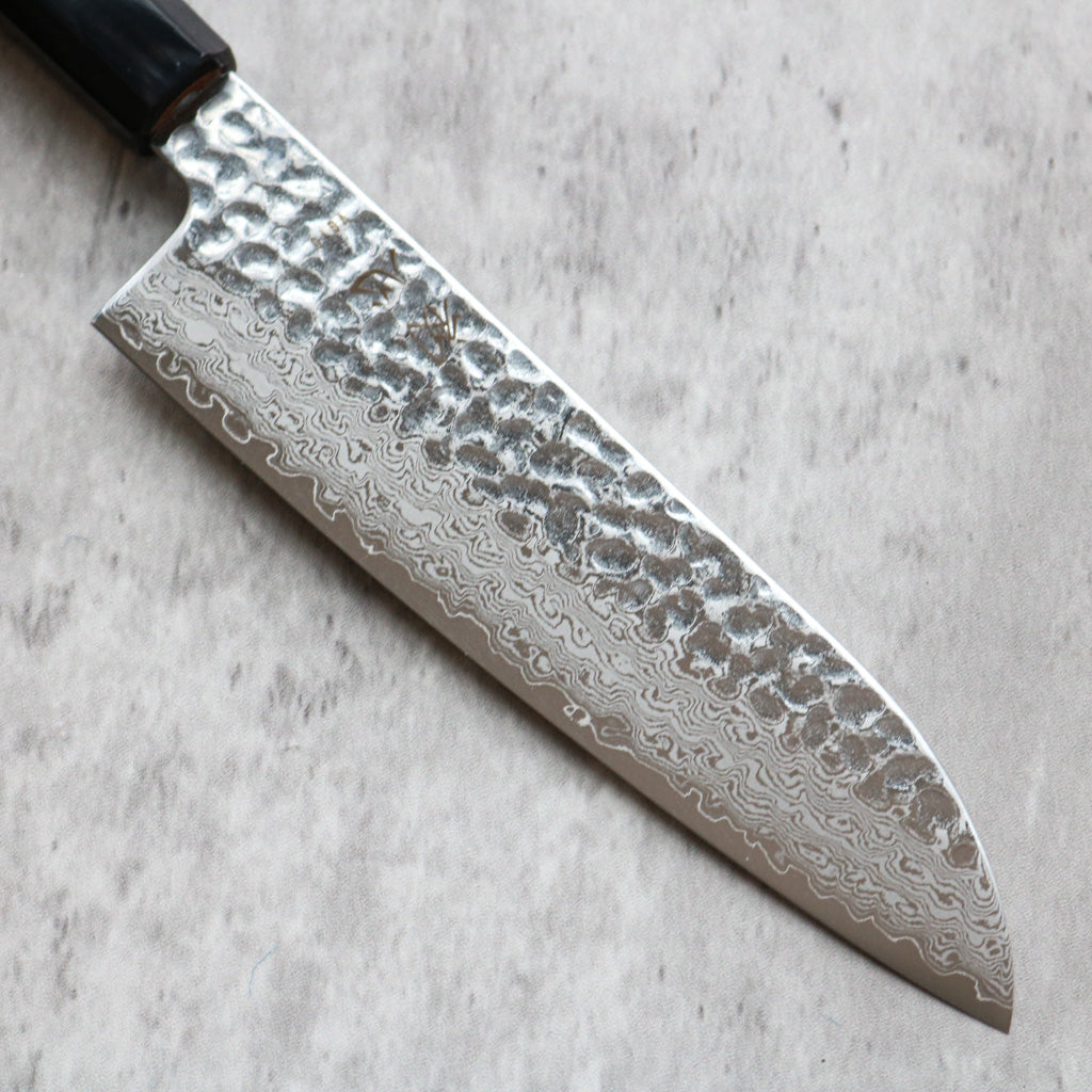 Hatsukokoro Hayabusa Damascus Santoku 180 mm
