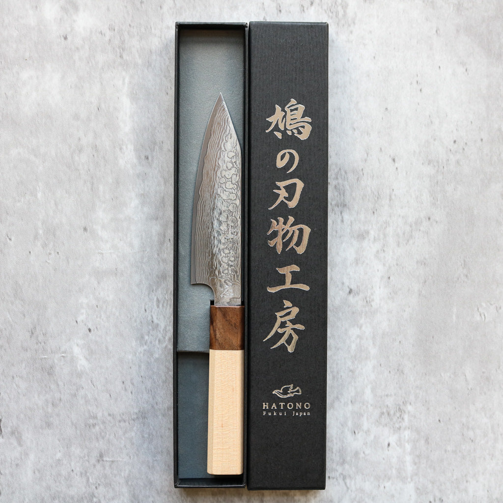 Kenshiro Hatono Ginsan Damascus Kiritsuke Petty 135 mm