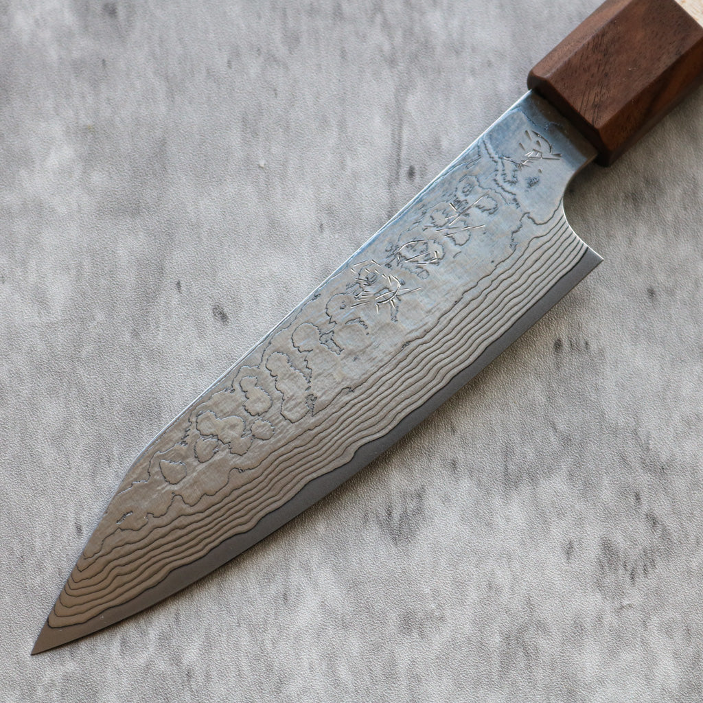 Kenshiro Hatono Ginsan Damascus Kiritsuke Petty 135 mm