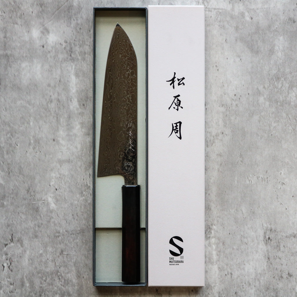 Matsubara Hamono R2 Damascus Gyuto 210 mm (Rosewood)