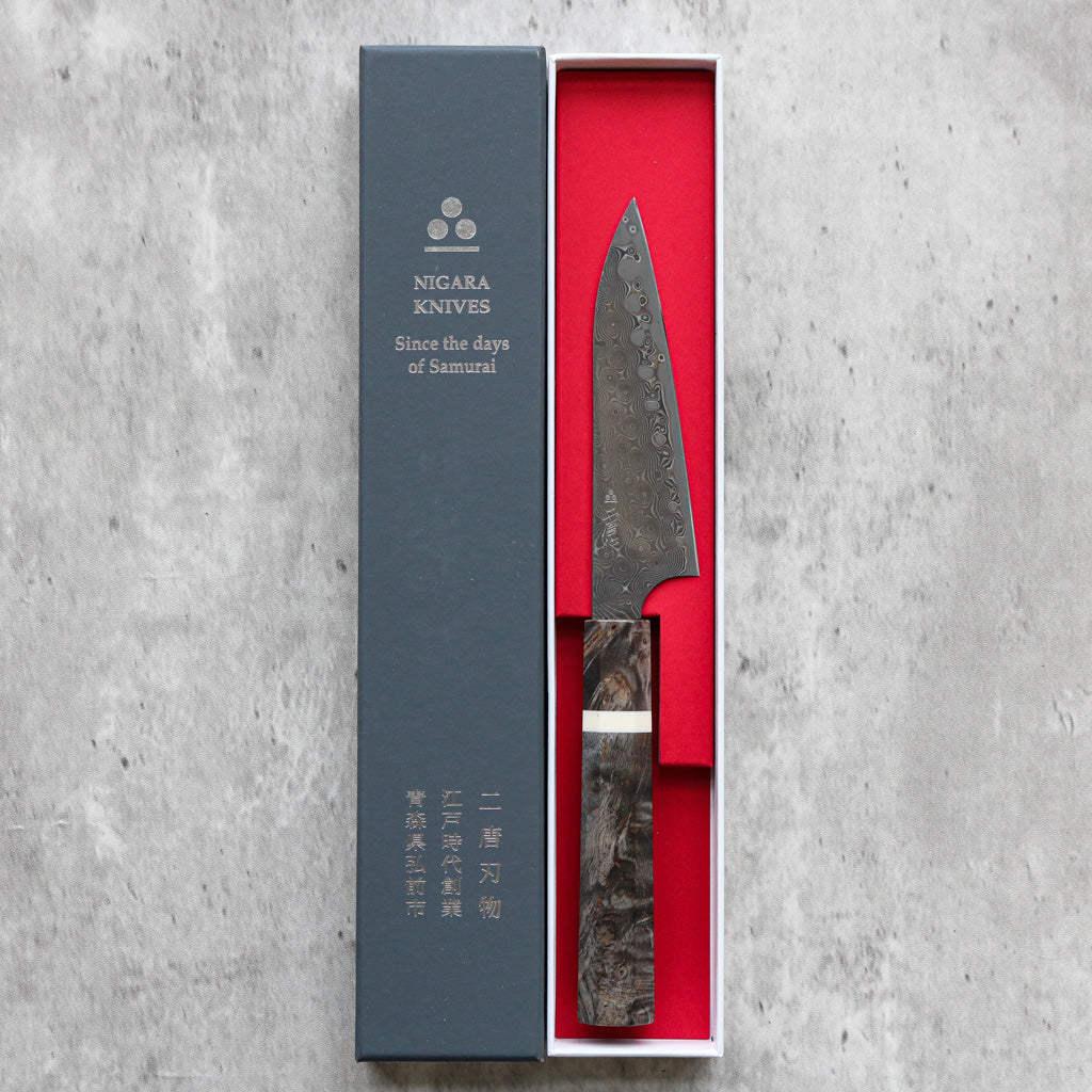 Nigara Hamono Damascus Anmon Petty 115 mm