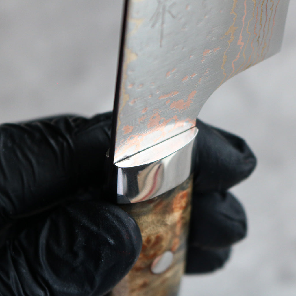 Takeshi Saji Rainbow Damascus Bunka 175 mm