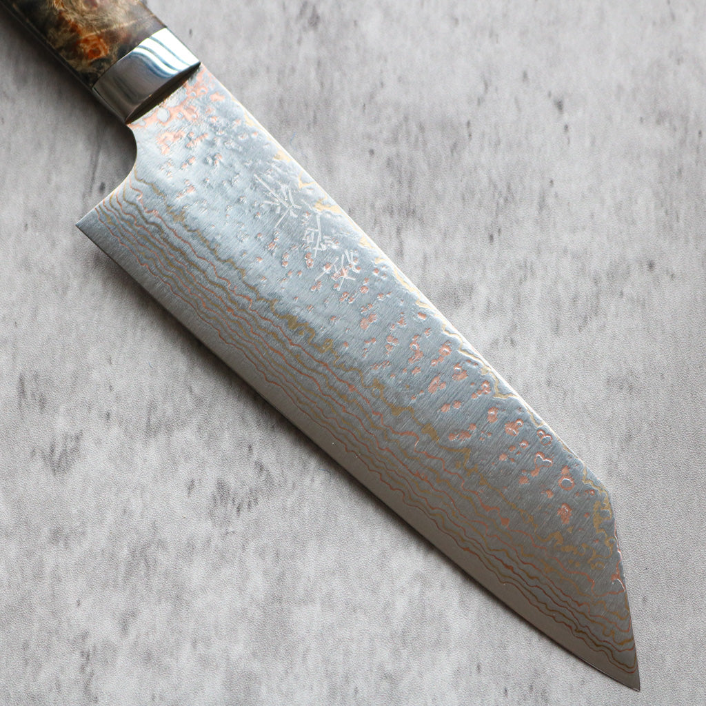 Takeshi Saji Rainbow Damascus Bunka 175 mm