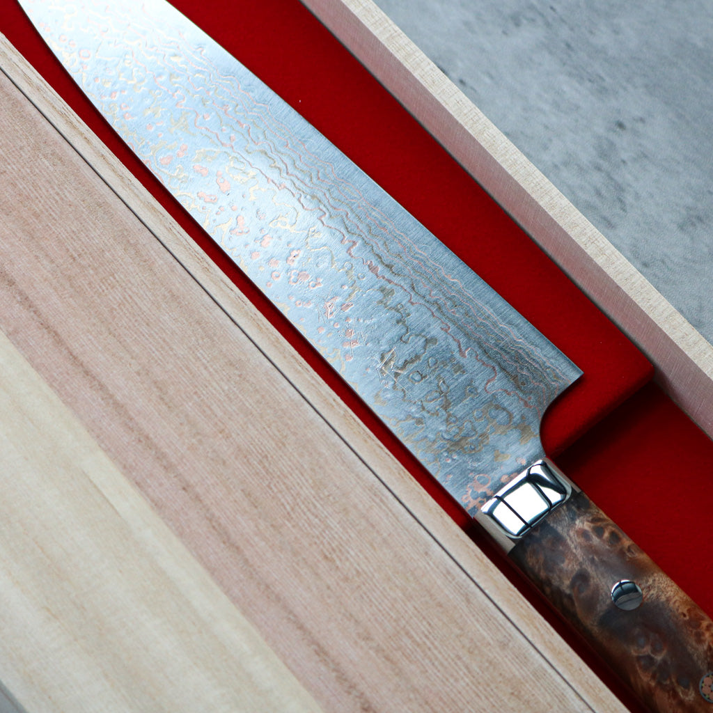 Takeshi Saji Rainbow Damascus Gyuto 210 mm