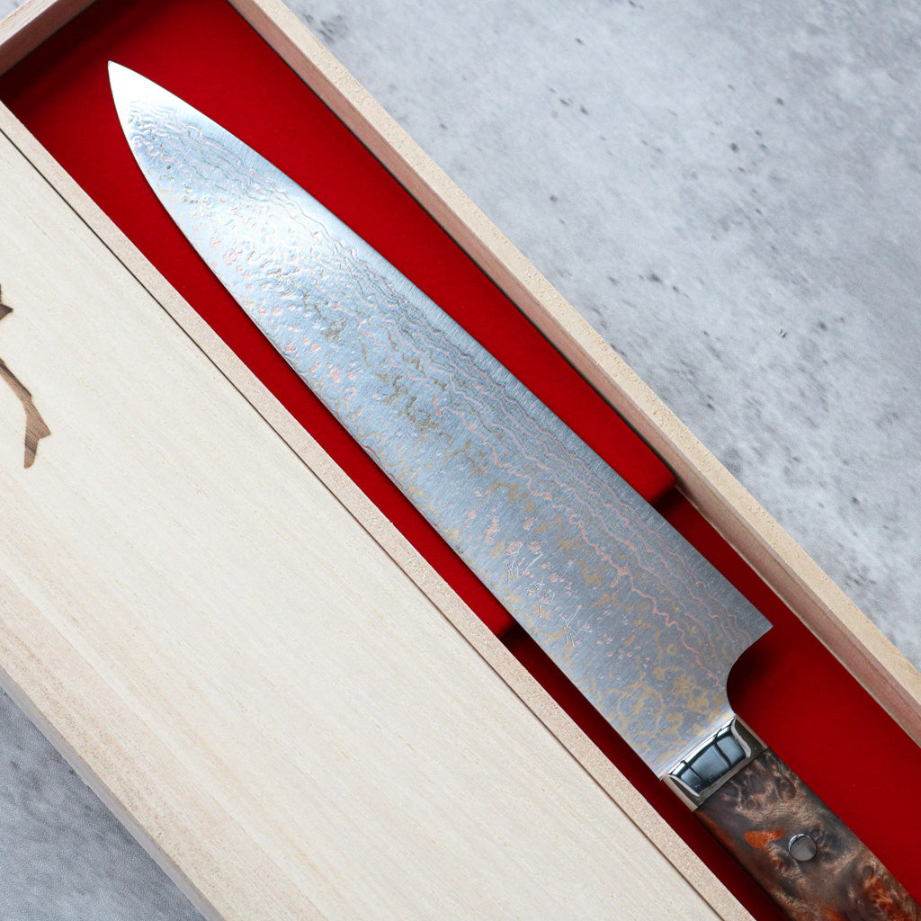 Takeshi Saji Rainbow Damascus Gyuto 240 mm