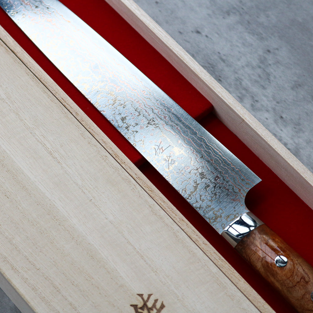 Takeshi Saji Rainbow Damascus Sujihiki 270 mm