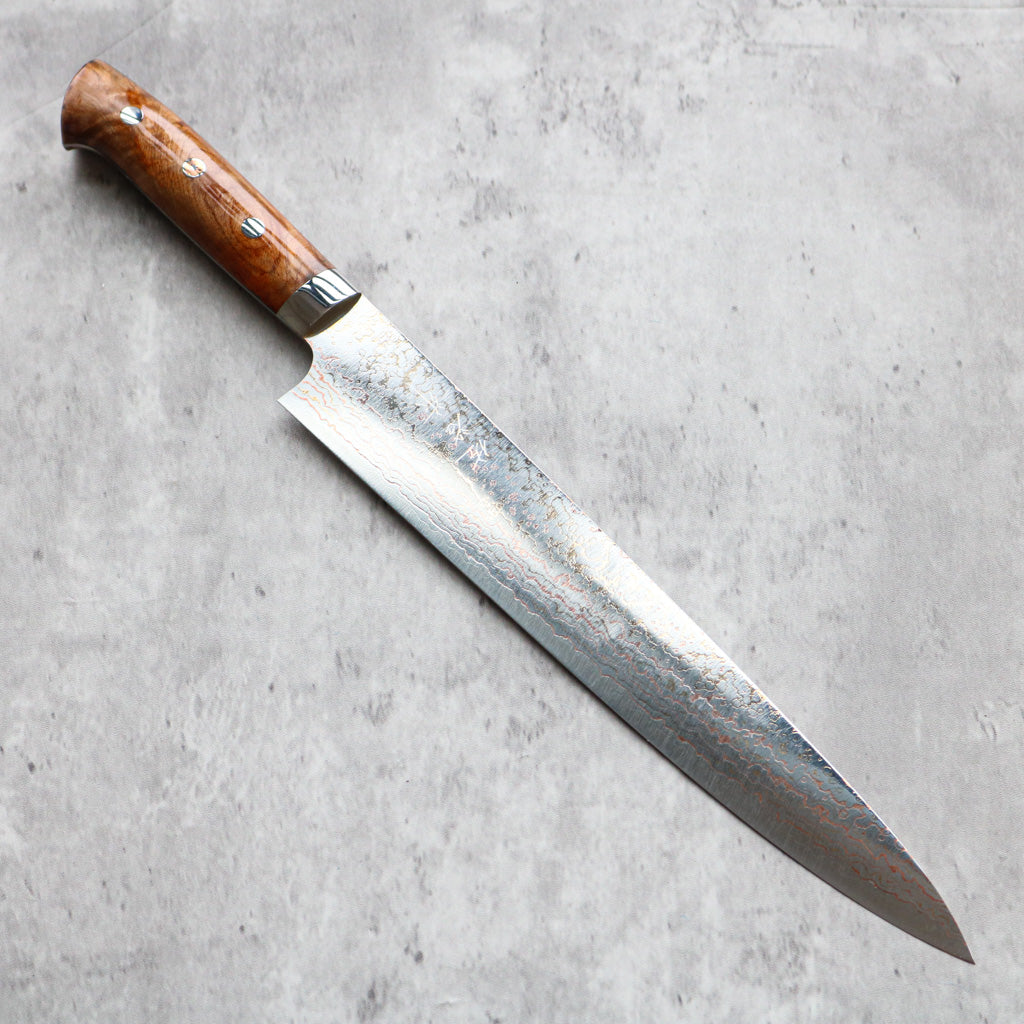 Takeshi Saji Rainbow Damascus Sujihiki 270 mm