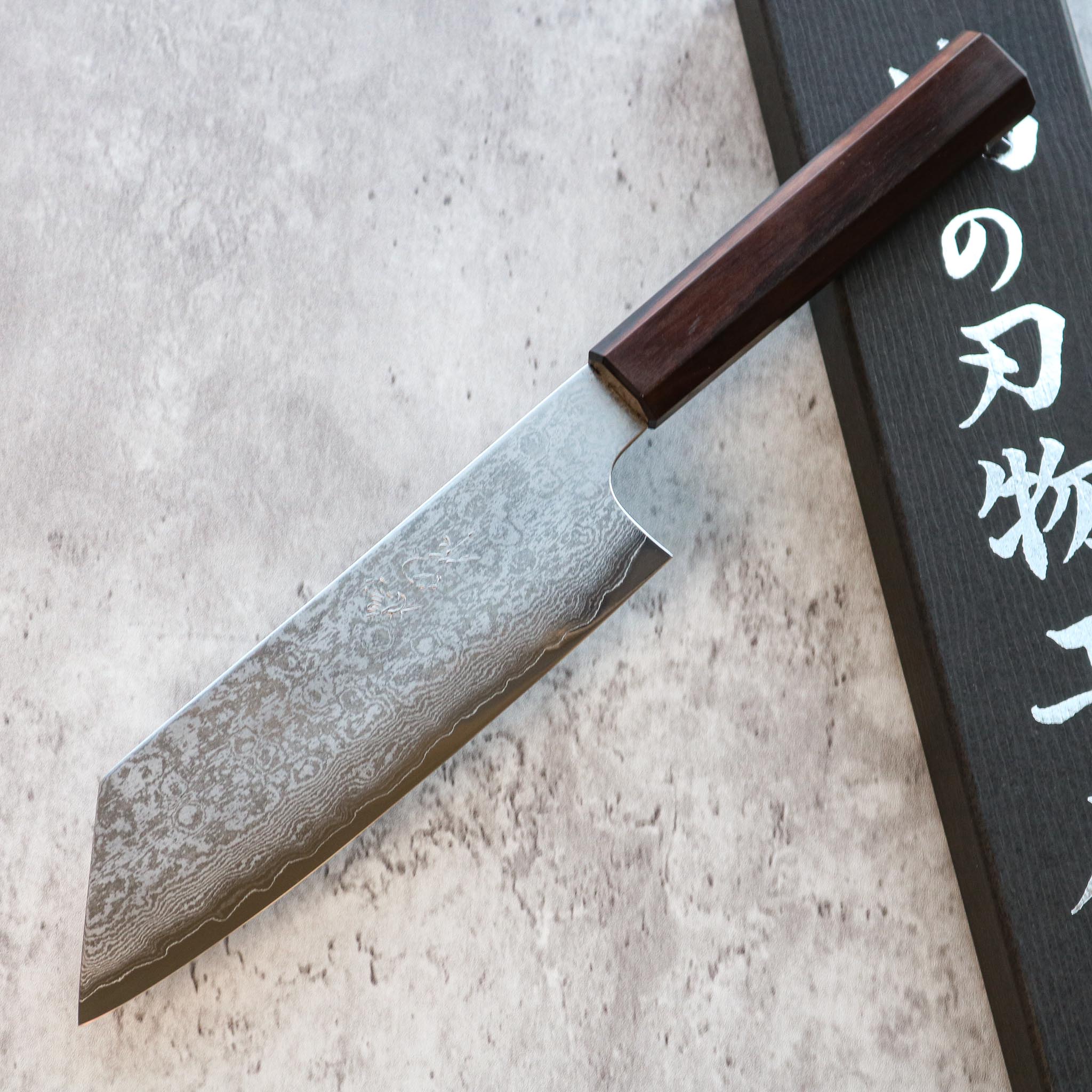 Kenshiro Hatono Ginsan Damascus Bunka 180 mm