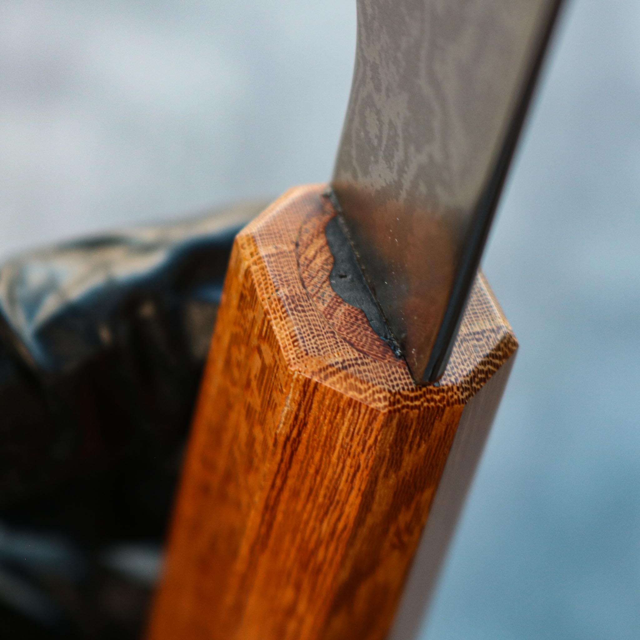 Kenshiro Hatono Ginsan Damascus Bunka 180 mm Zelkova