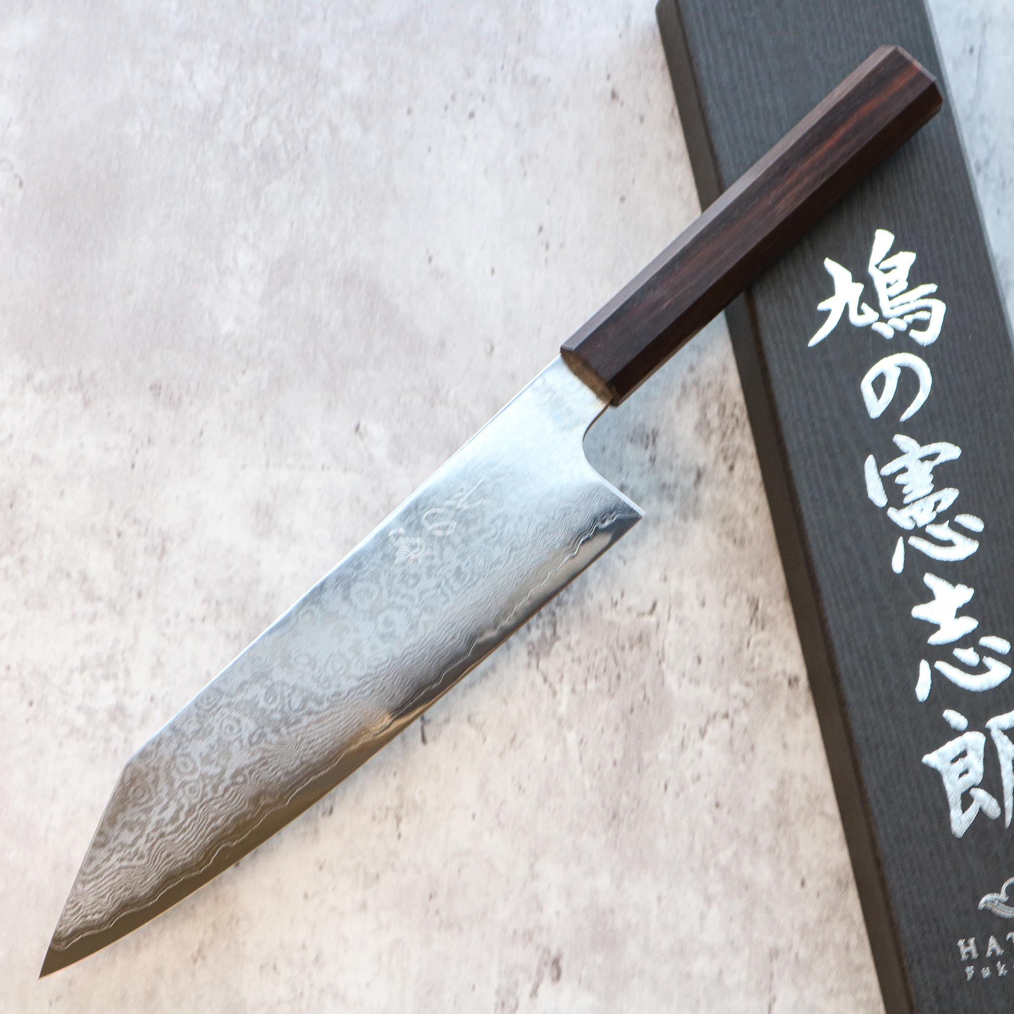 Kenshiro Hatono Ginsan Damascus Gyuto 210 mm