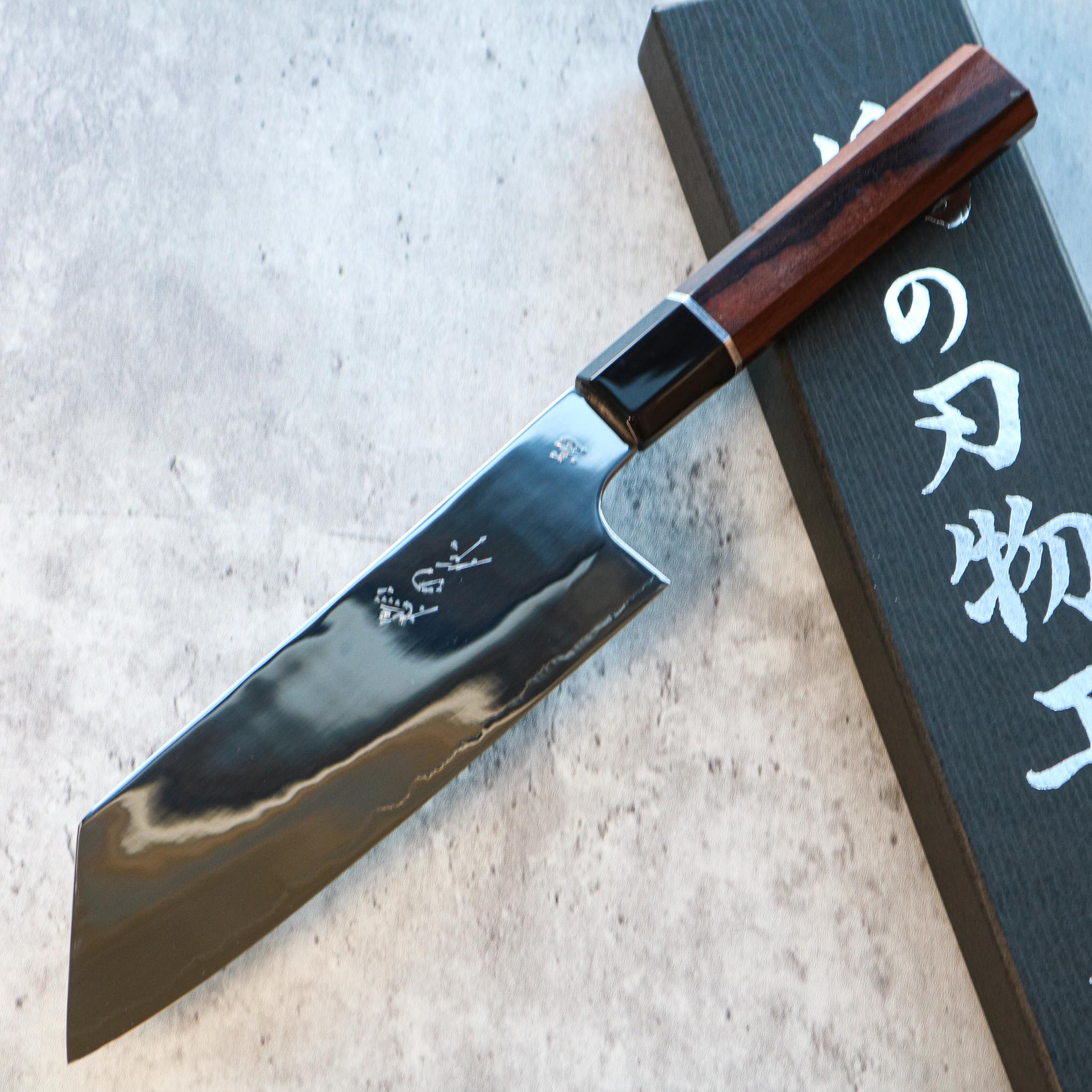 Kenshiro Hatono High Polish Bunka 180 mm Ebony