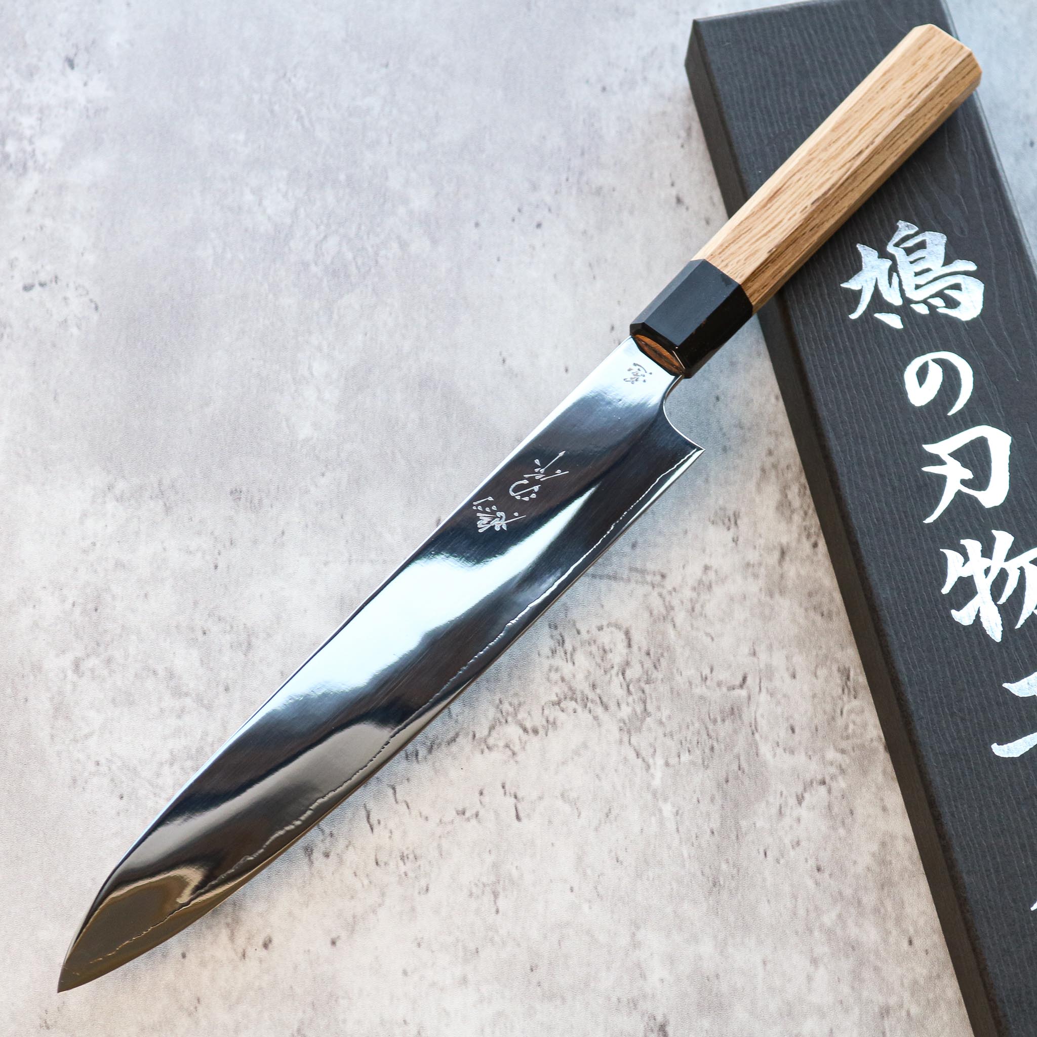 Kenshiro Hatono High Polish Sujihiki 240 mm Oak