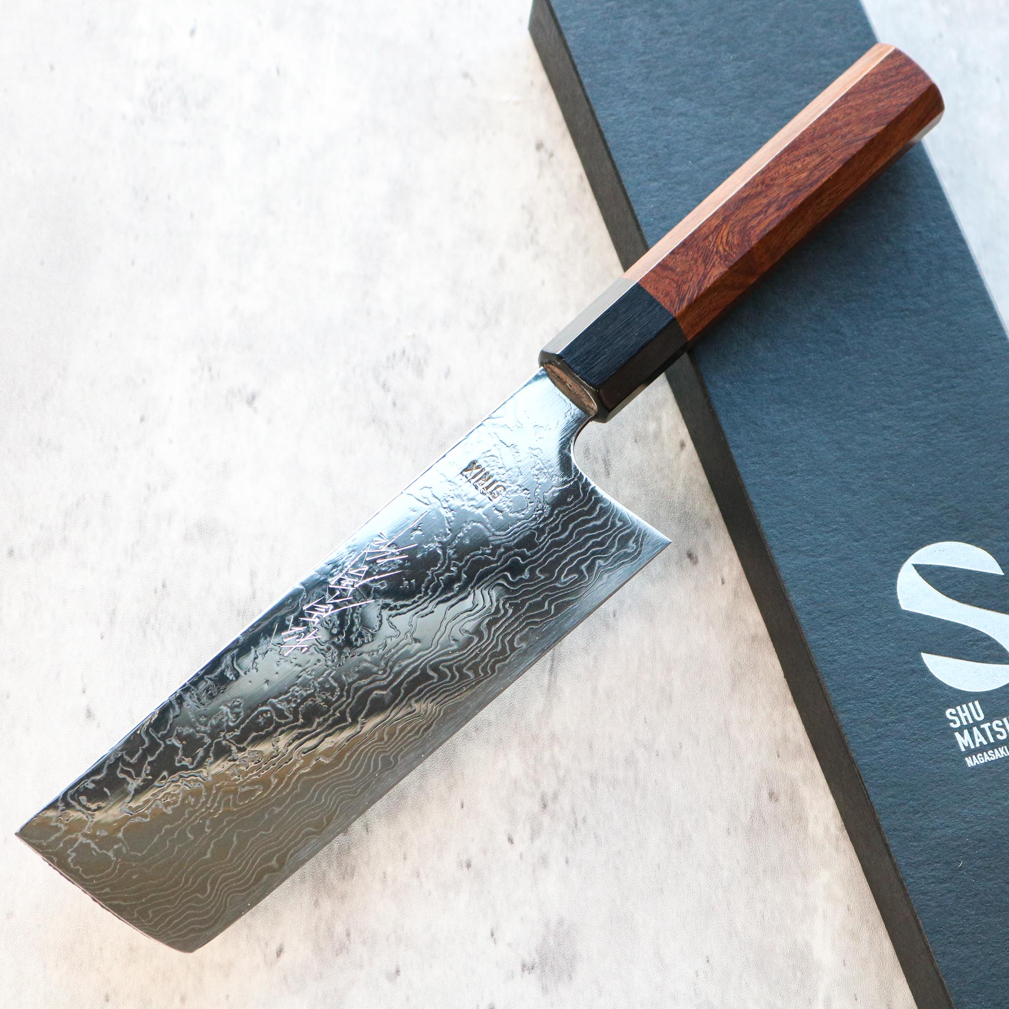 Matsubara Hamono STRIX Damascus Nakiri 165 mm