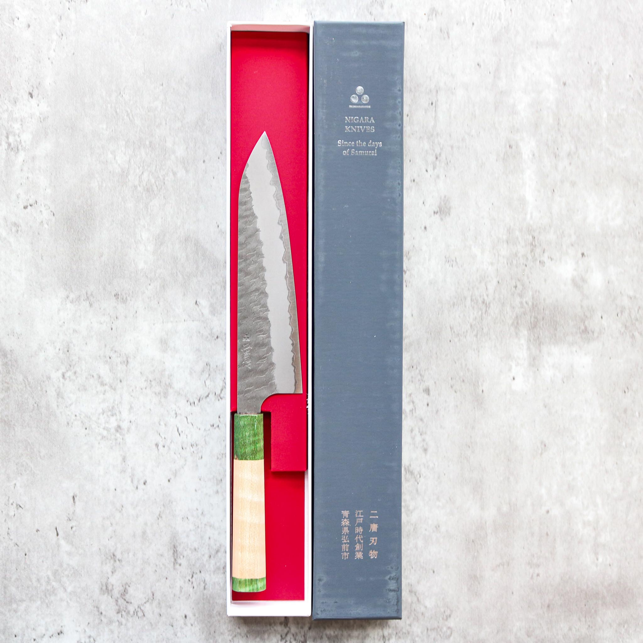 Nigara Hamono AS Tsuchime Migaki Gyuto 195 mm