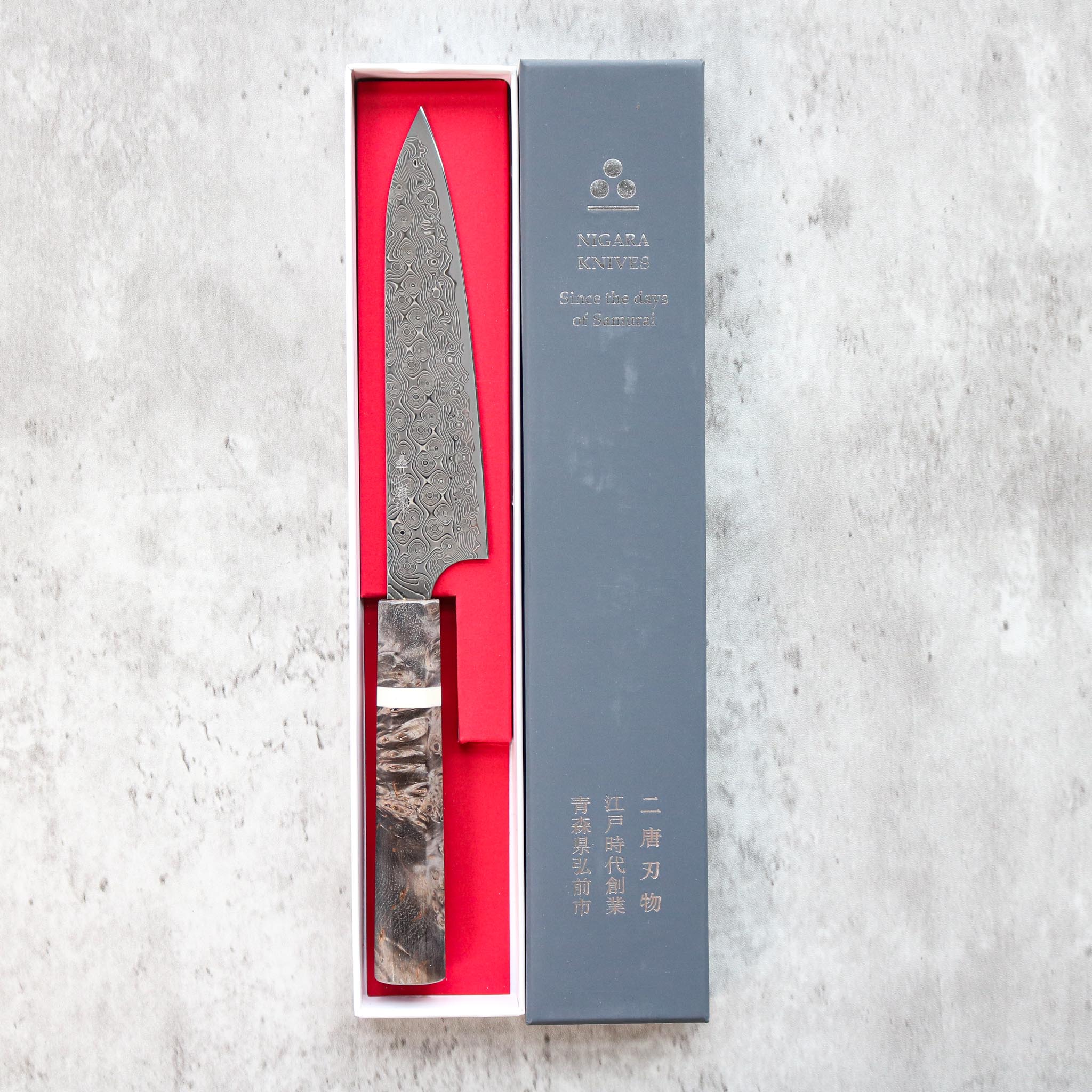 Nigara Hamono Damascus Anmon Petty 145 mm