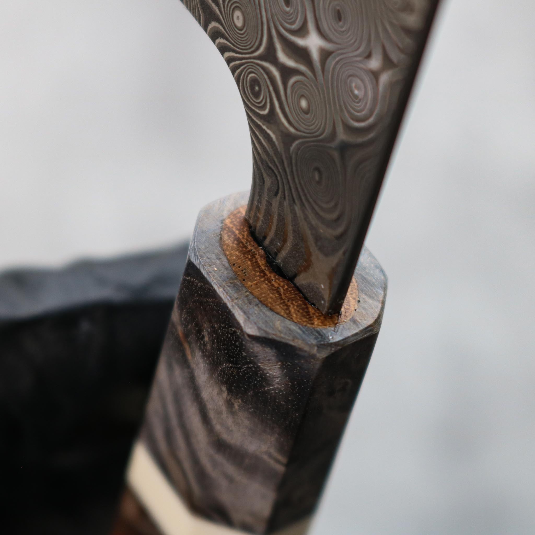 Nigara Hamono Damascus Anmon Kiritsuke Petty 145 mm