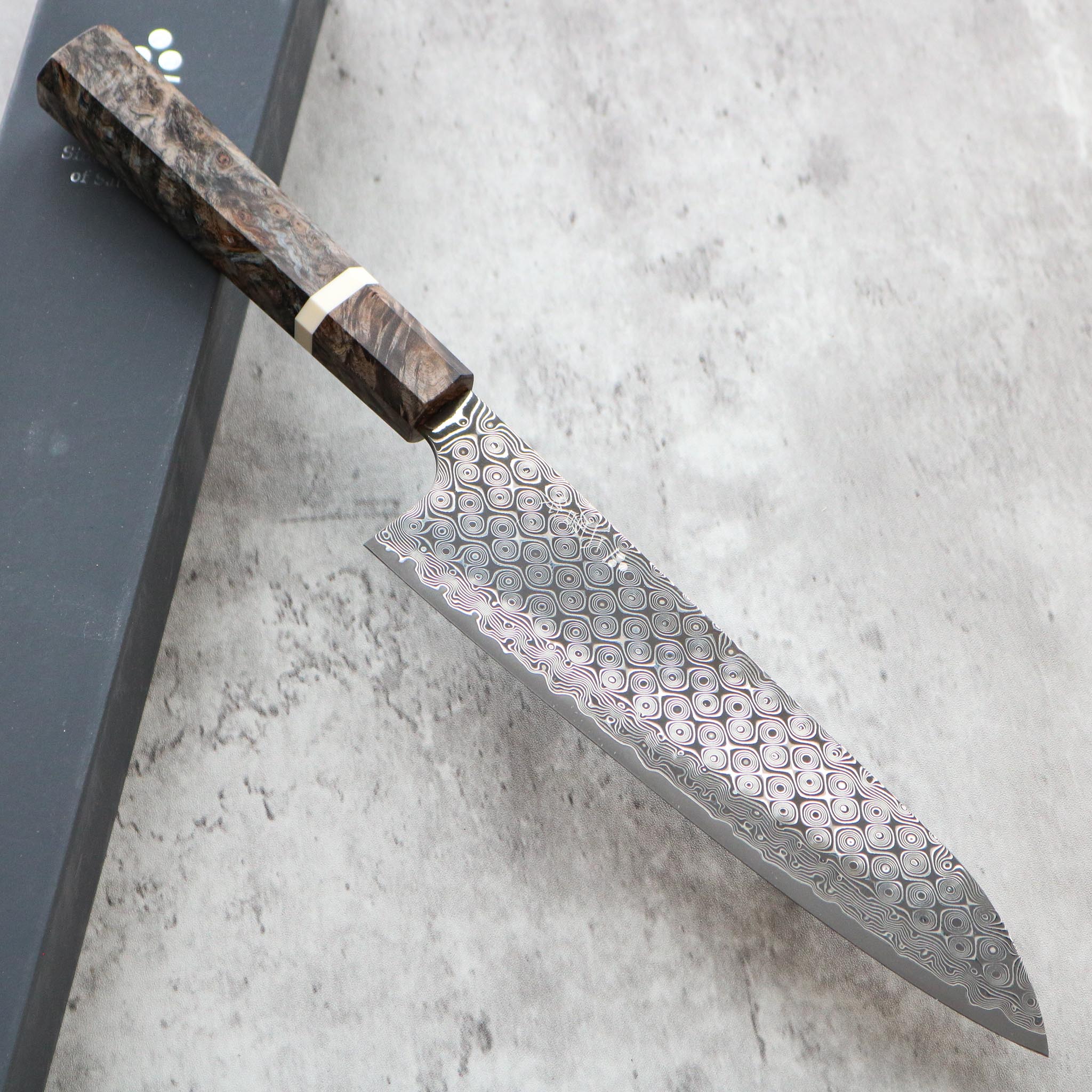 Nigara Hamono Damascus Anmon Gyuto 195 mm