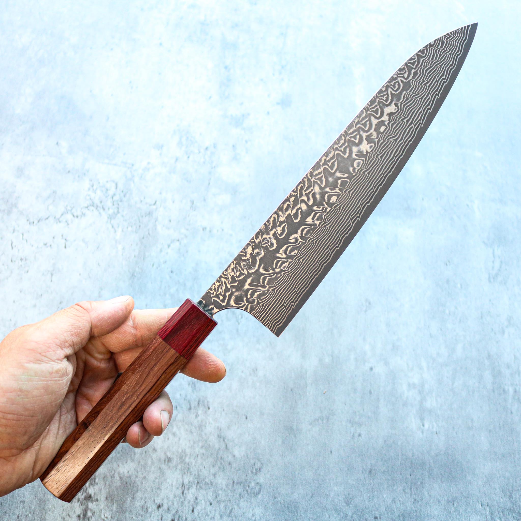 Yoshimi Kato R2 Damascus Gyuto 240 mm