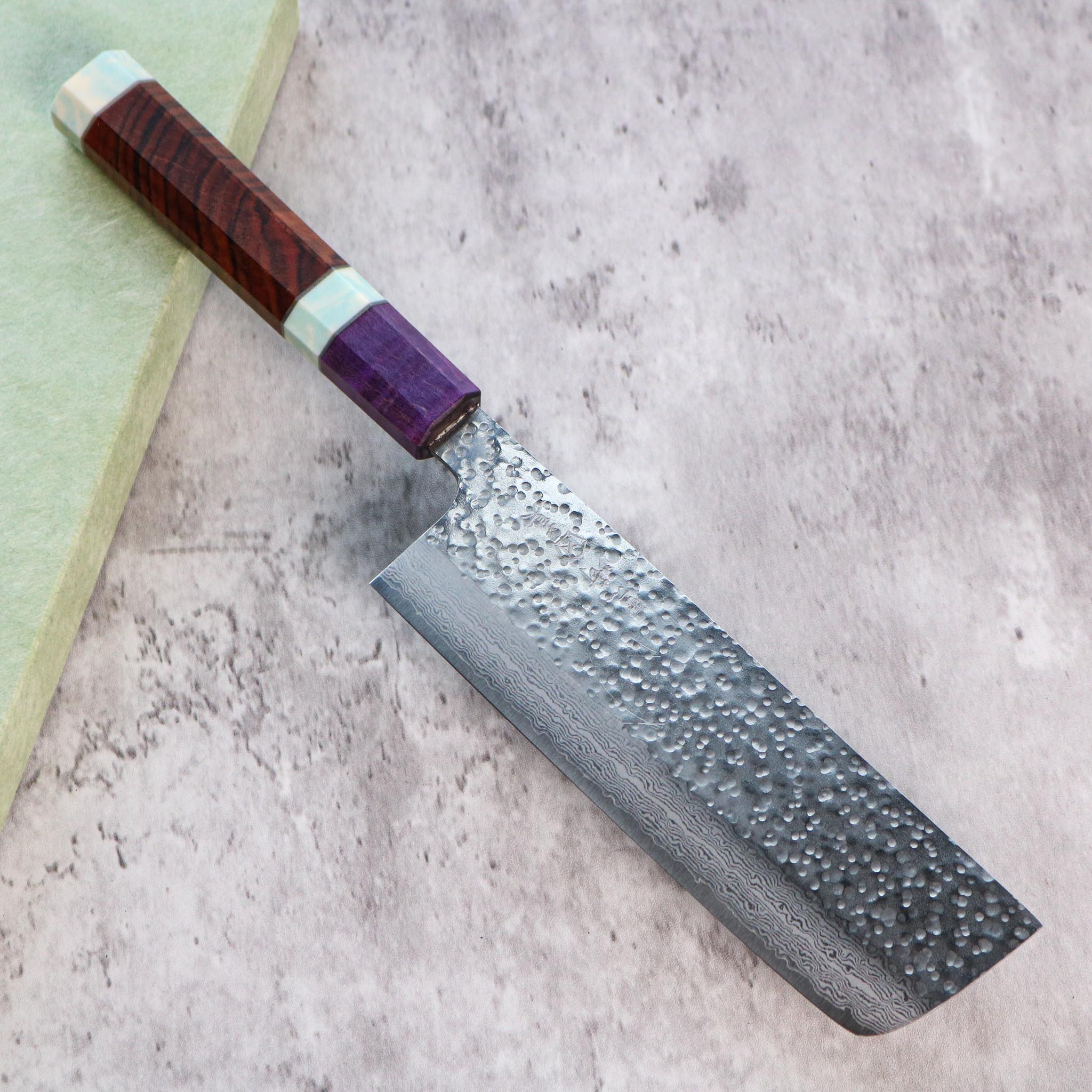 Makoto Kurosaki Damascus Tsuchime Nakiri 165 mm