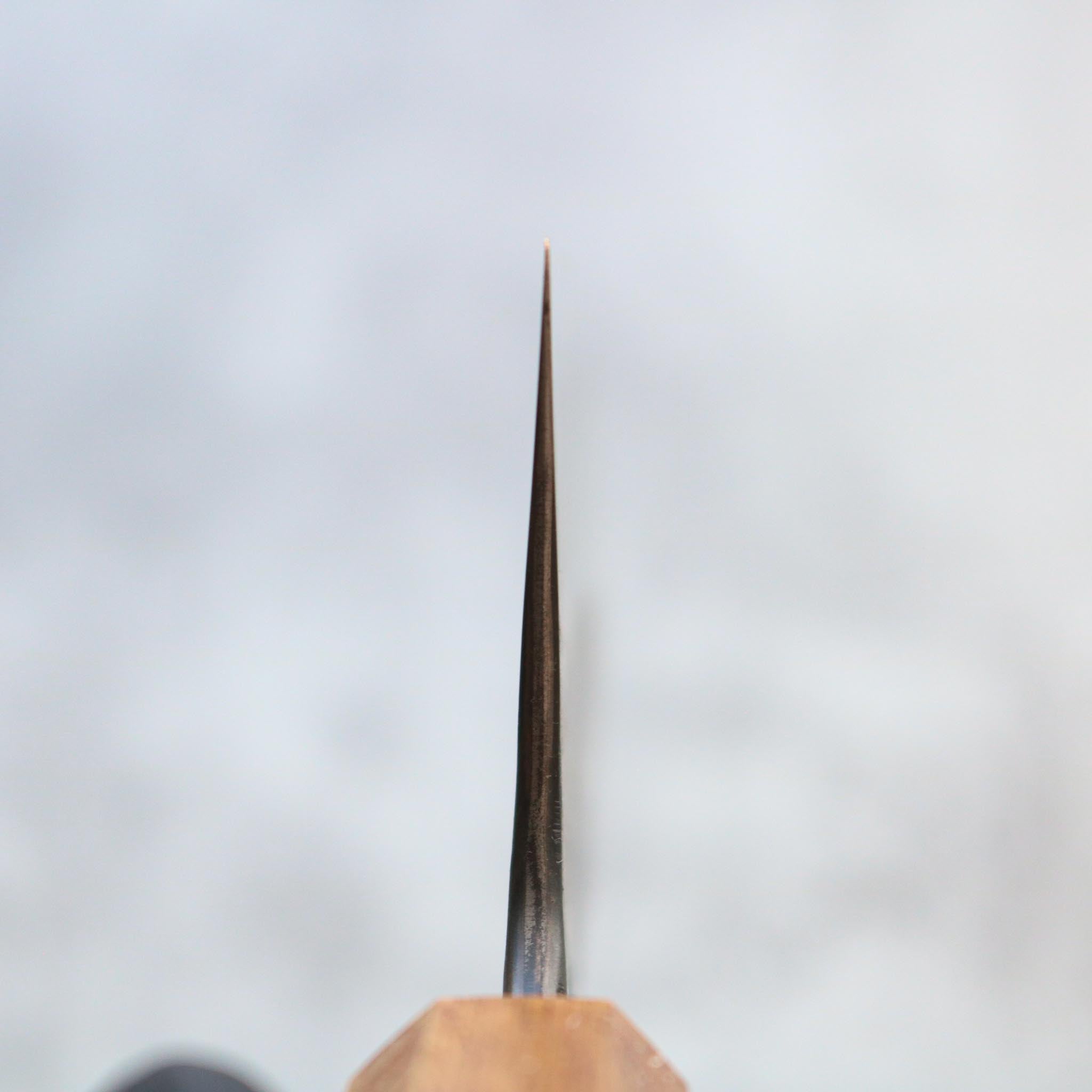 Matsubara Hamono W1 Kurouchi Gyuto 210 mm Burnt Chestnut Handle