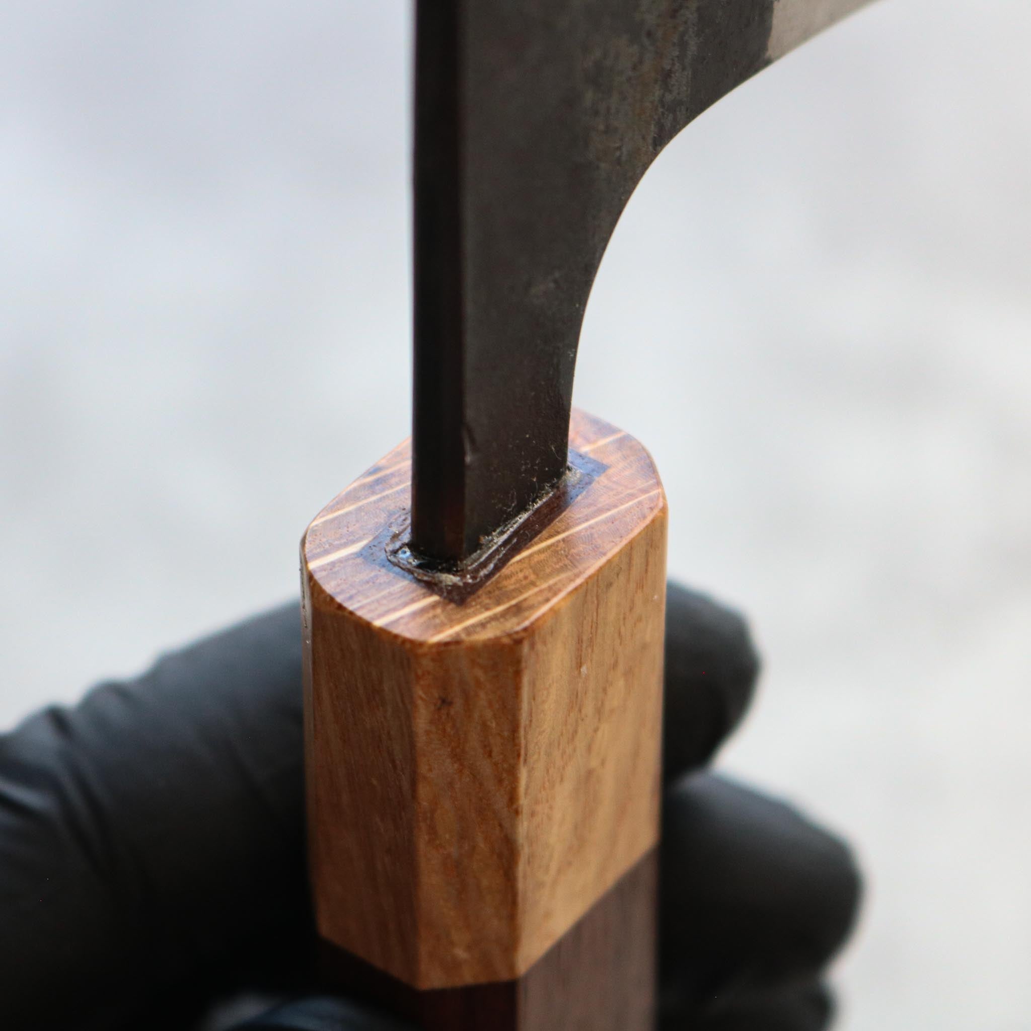 Matsubara Hamono W1 Kurouchi Gyuto 210 mm Walnut and Oak Handle