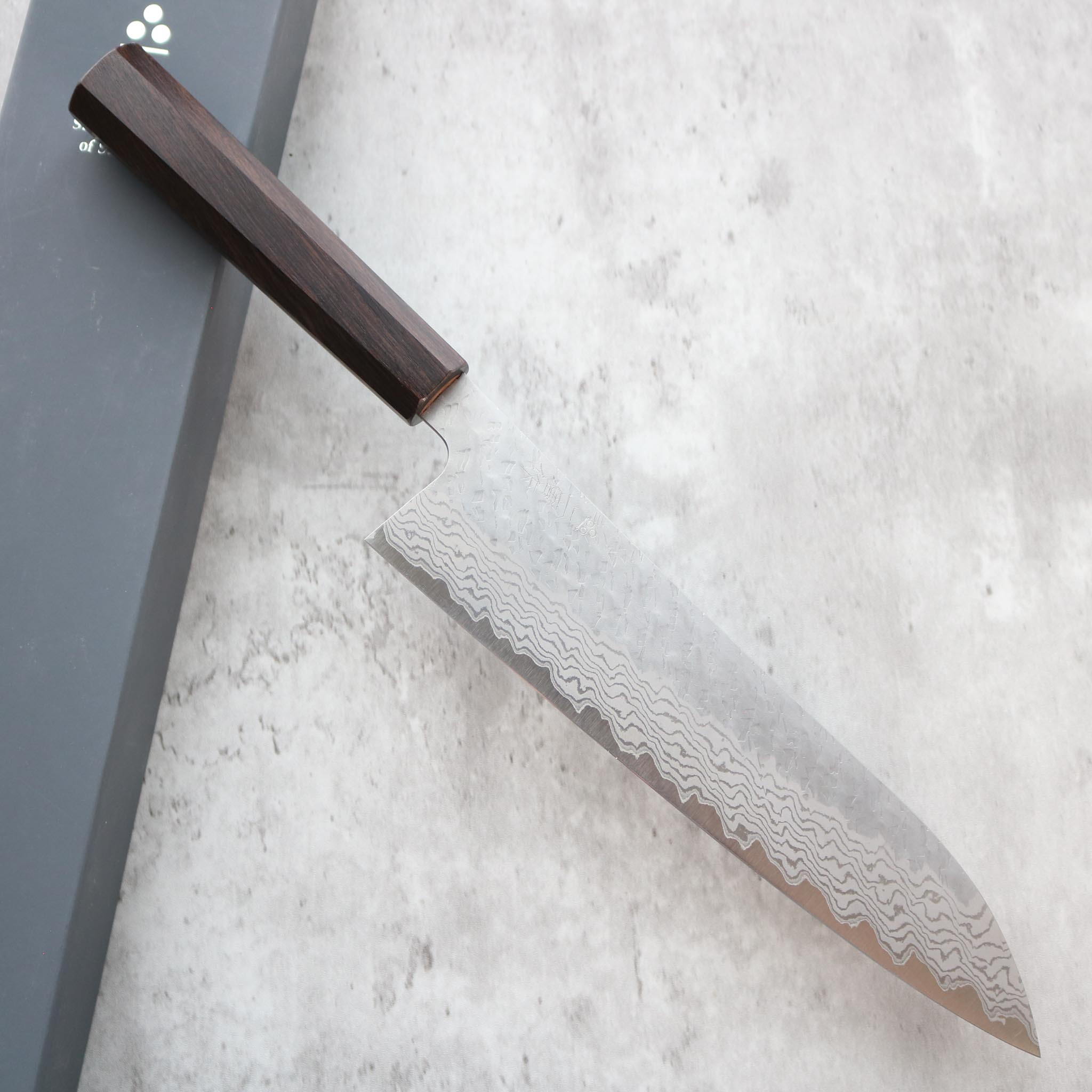 Nigara Hamono Tsuchime Damascus Gyuto 235 mm S&D