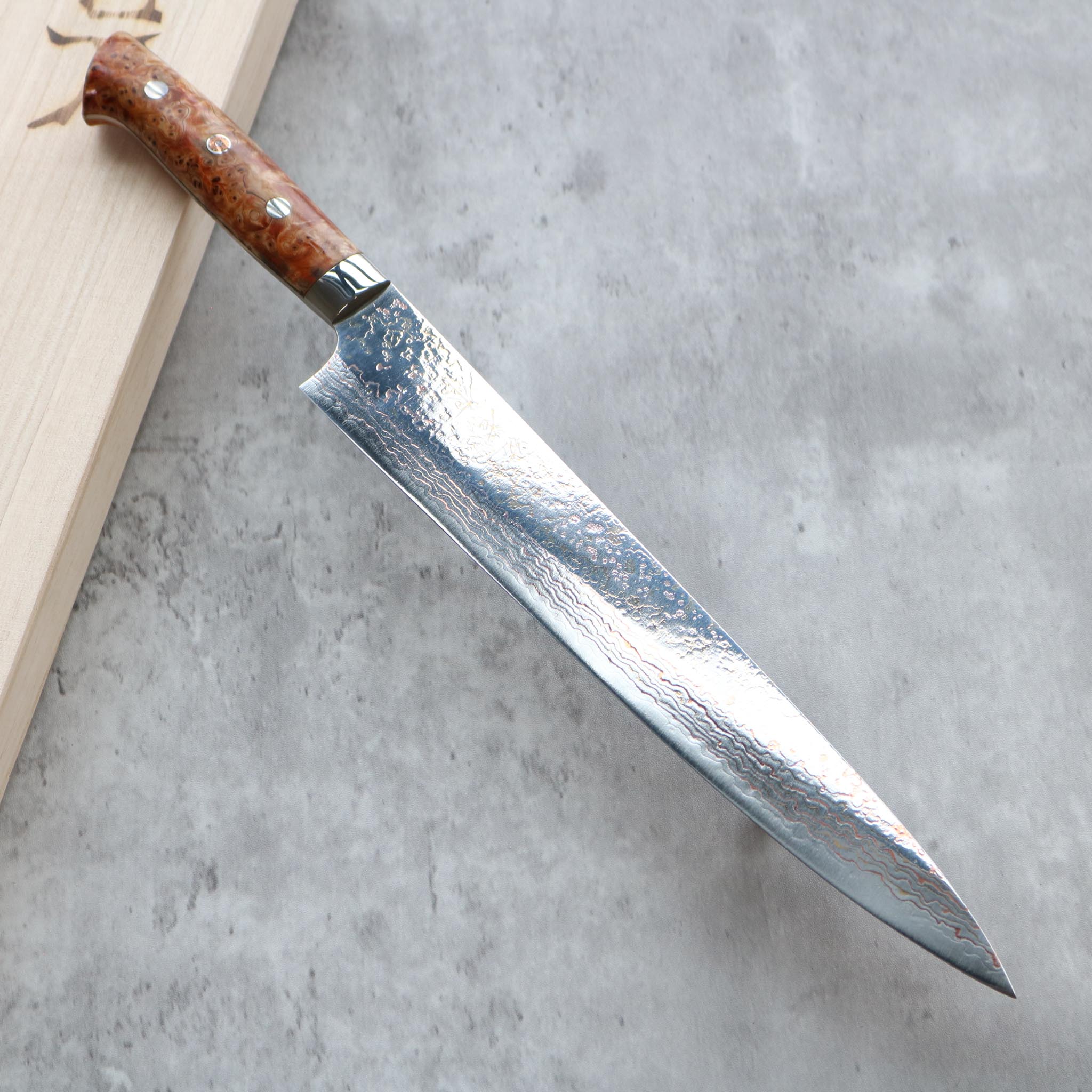 Takeshi Saji Rainbow Damascus Sujihiki 270 mm S&D