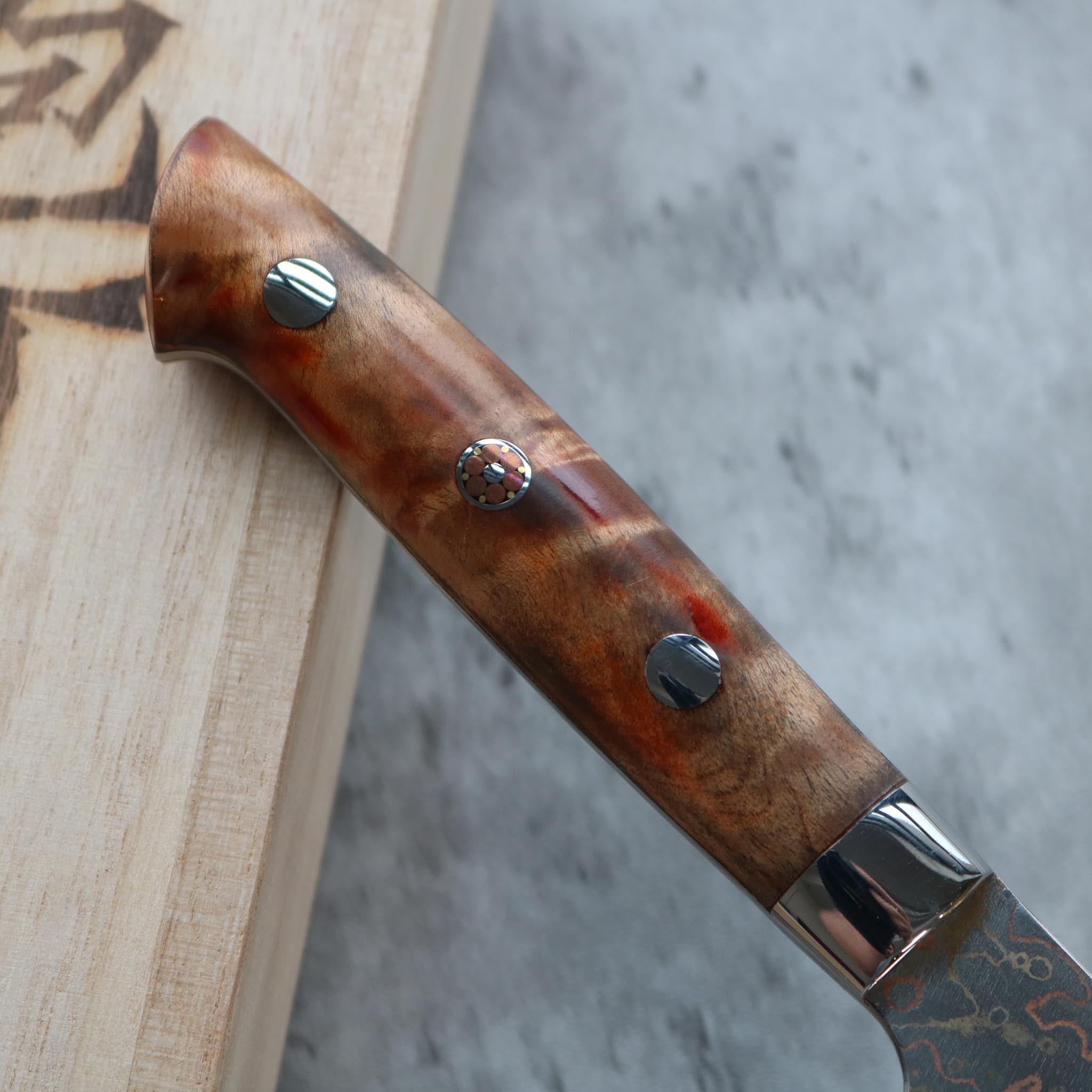 Takeshi Saji Rainbow Damascus Petty 130 mm S&D