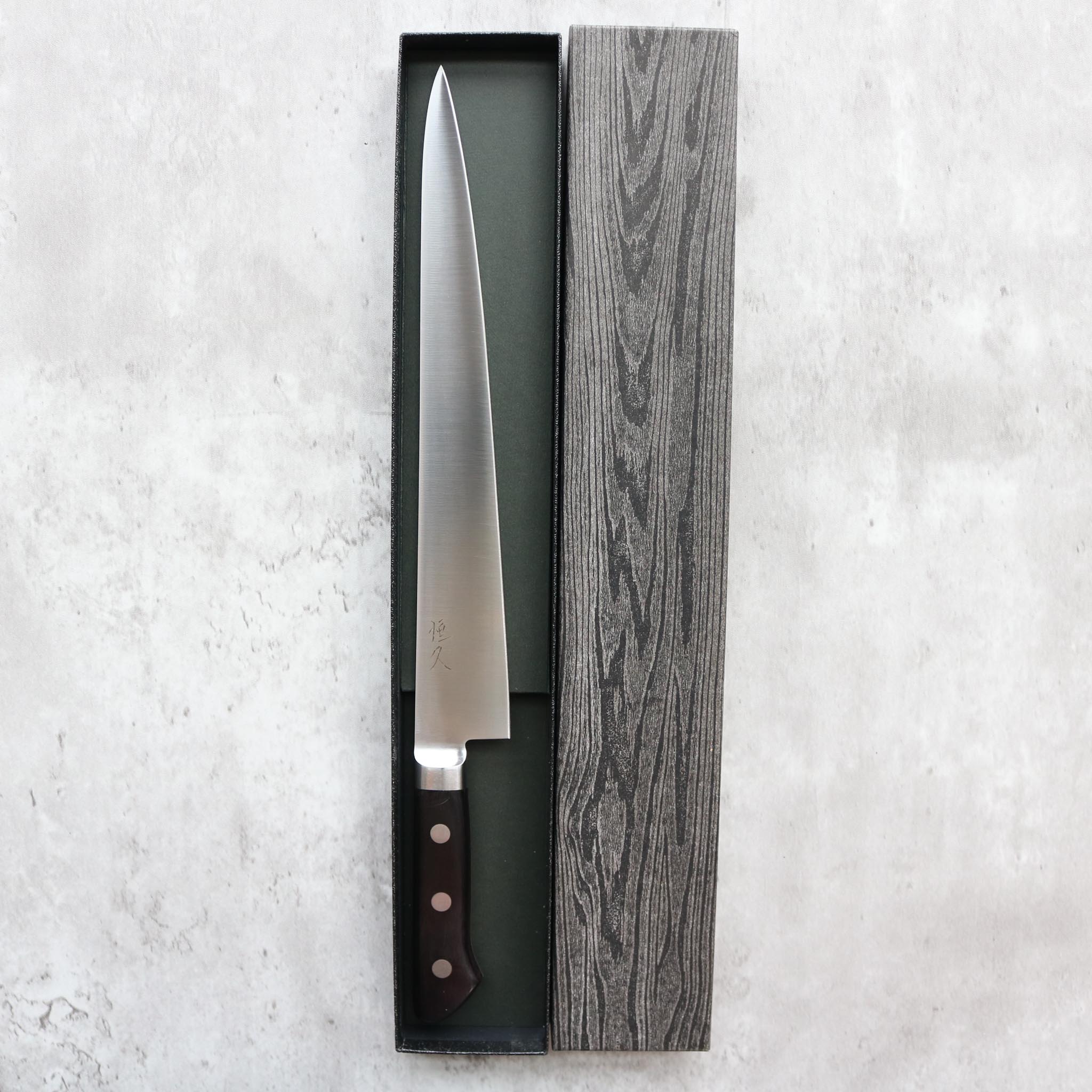 Tsunehisa Migaki AUS8 Sujihiki 270 mm Black Handle