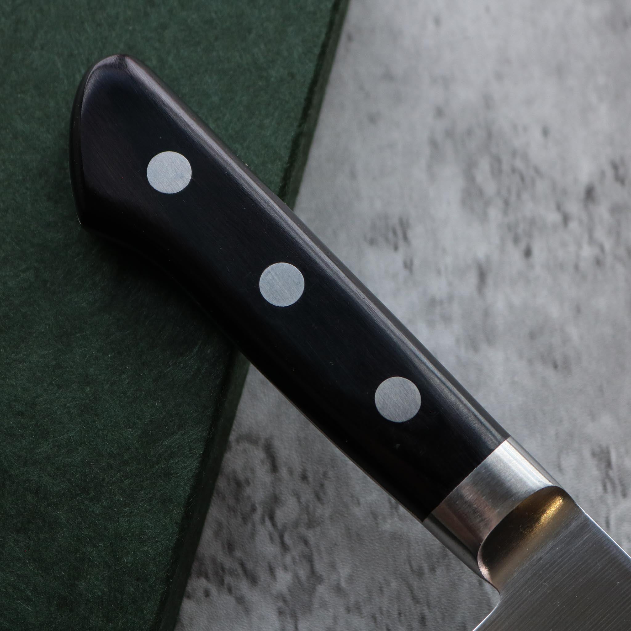 Tsunehisa Migaki AUS8 Santoku 180 mm Black Handle