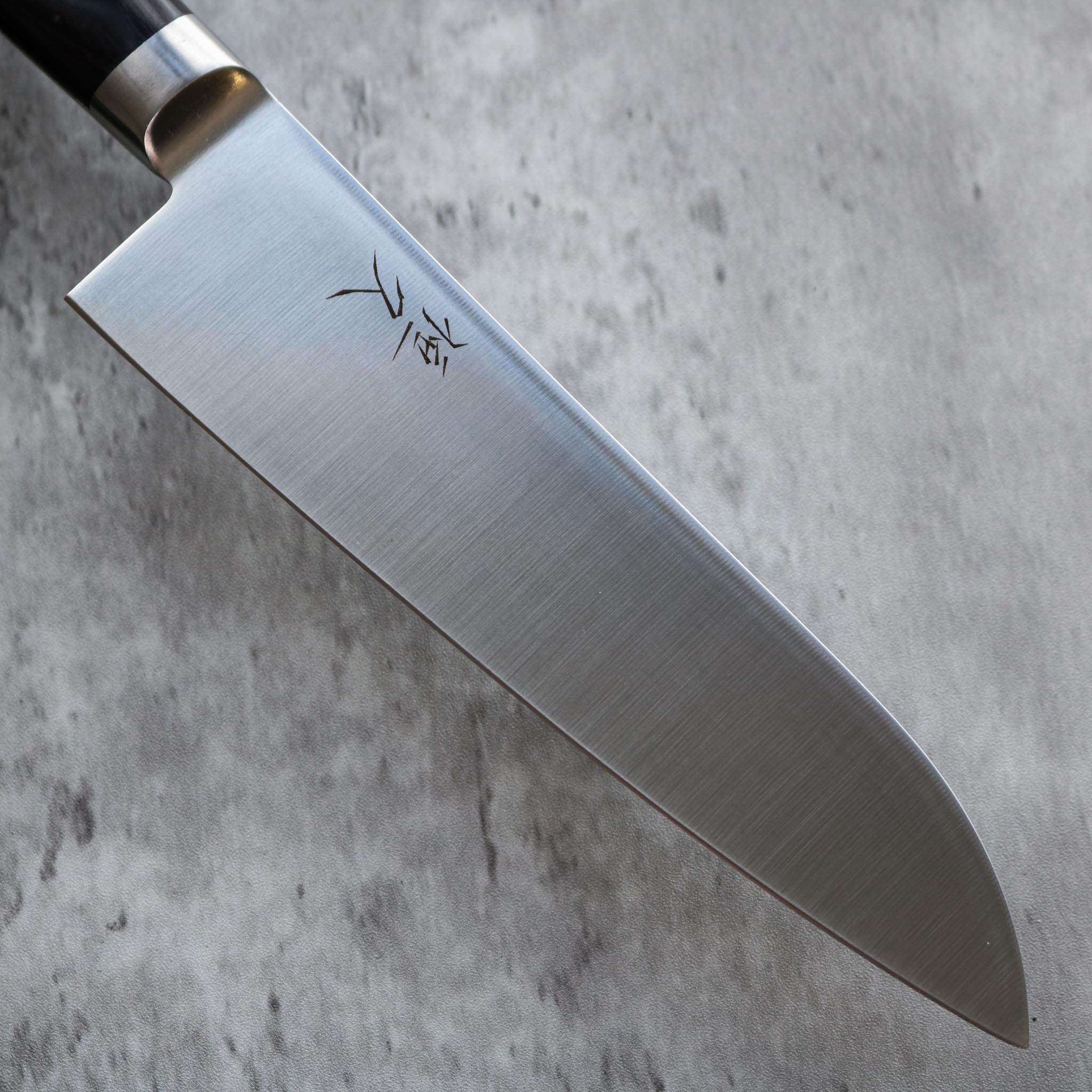 Tsunehisa Migaki AUS8 Santoku 180 mm Black Handle