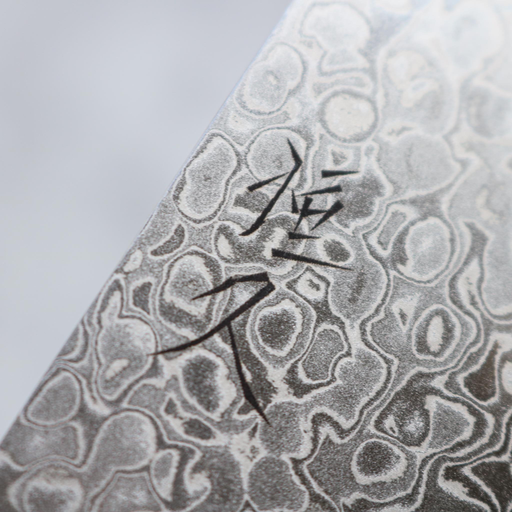 Tsunehisa AUS10 Damascus Santoku 165 mm Black Handle