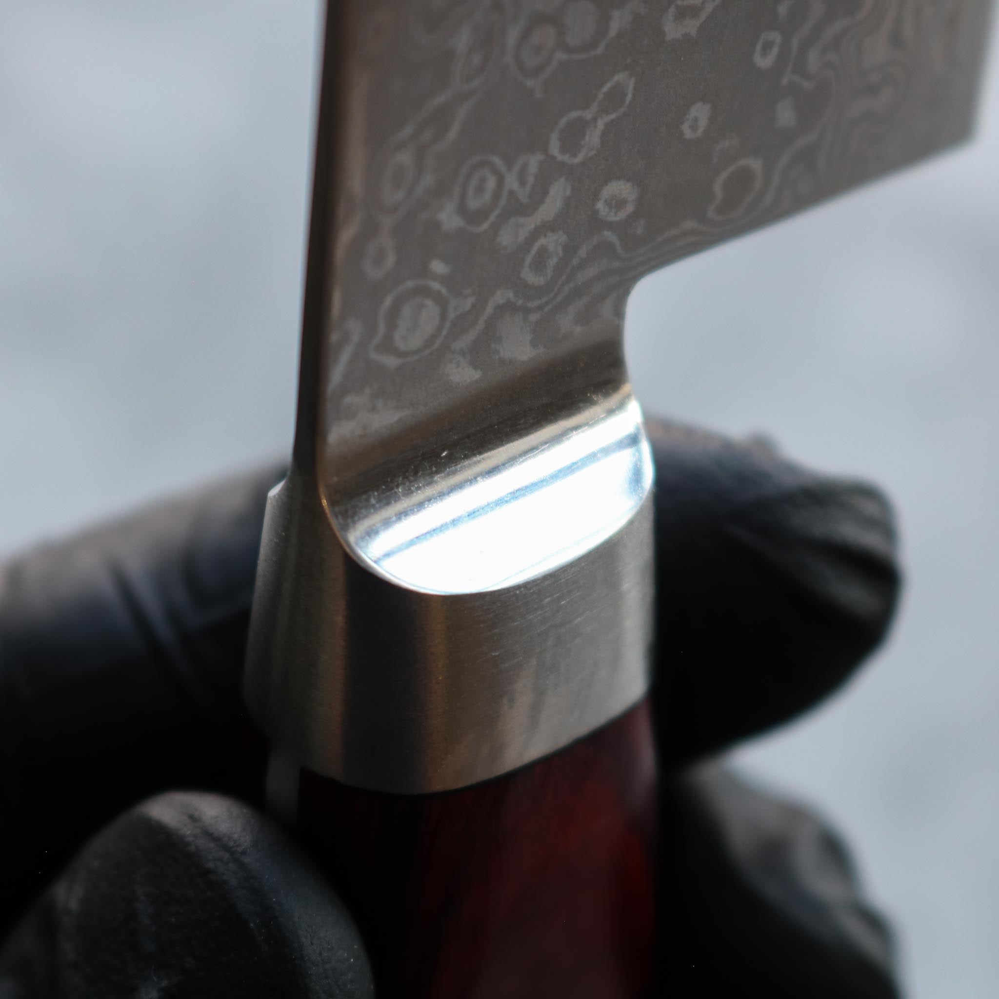 Tsunehisa VG10 Damascus Kiritsuke 210 mm Red Handle