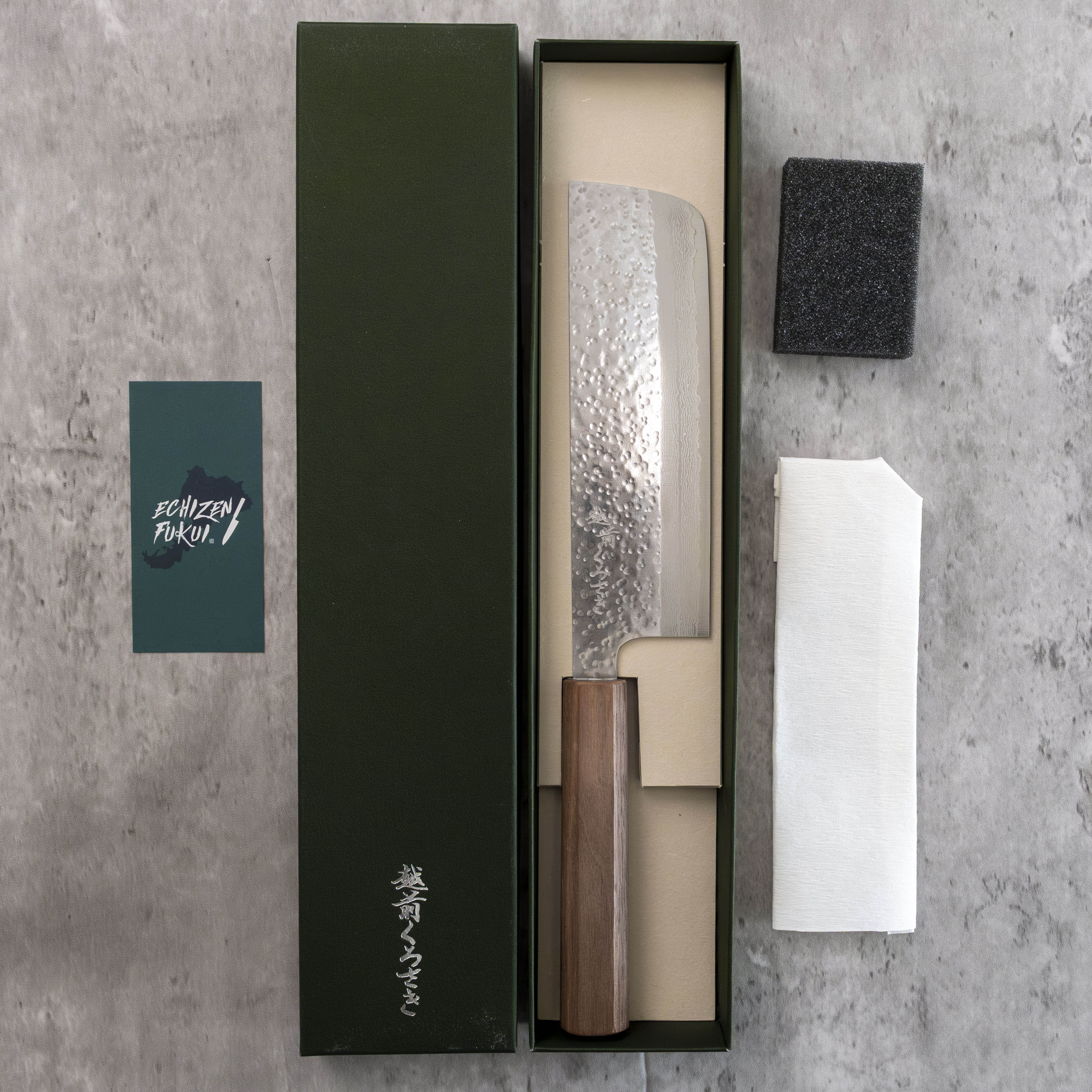 Makoto Kurosaki Damascus Tsuchime Nakiri 165 mm